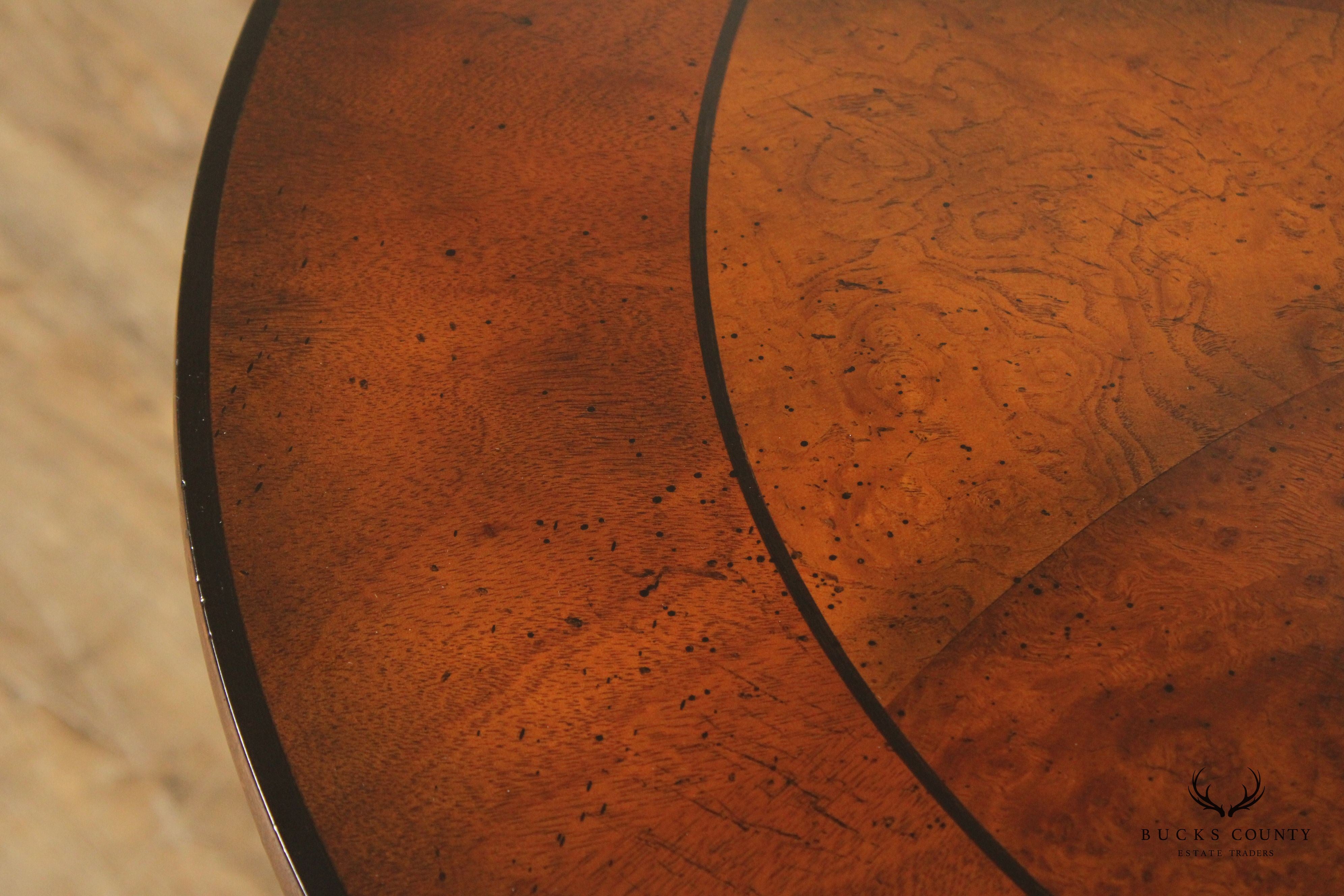 Baker Furniture Empire Style Round Top Mahogany Center Table