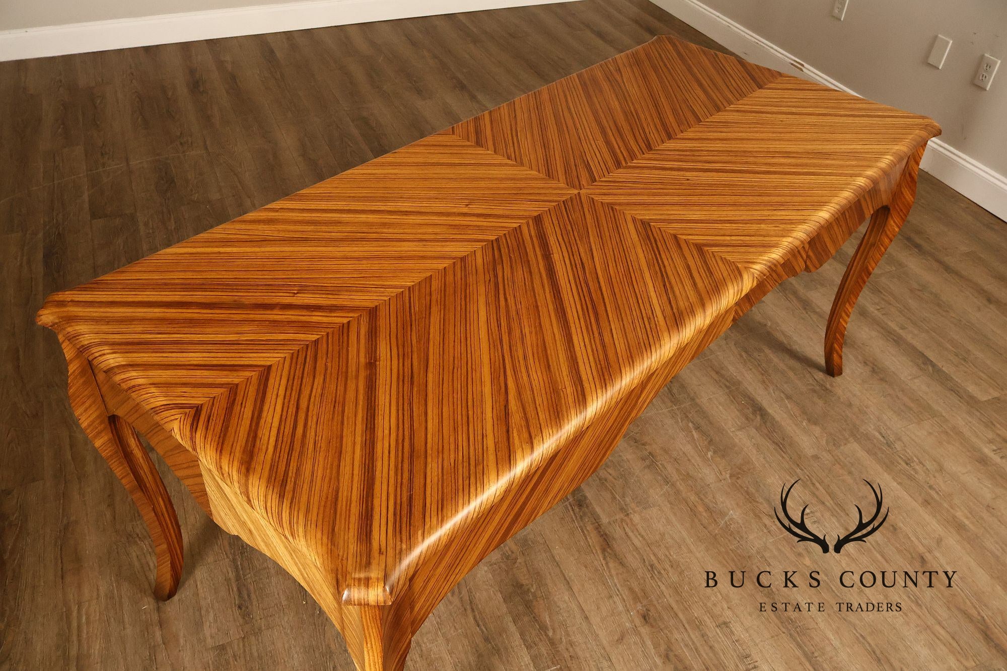 William Switzer Louis XV Zebrawood Bureau Plat Writing Desk