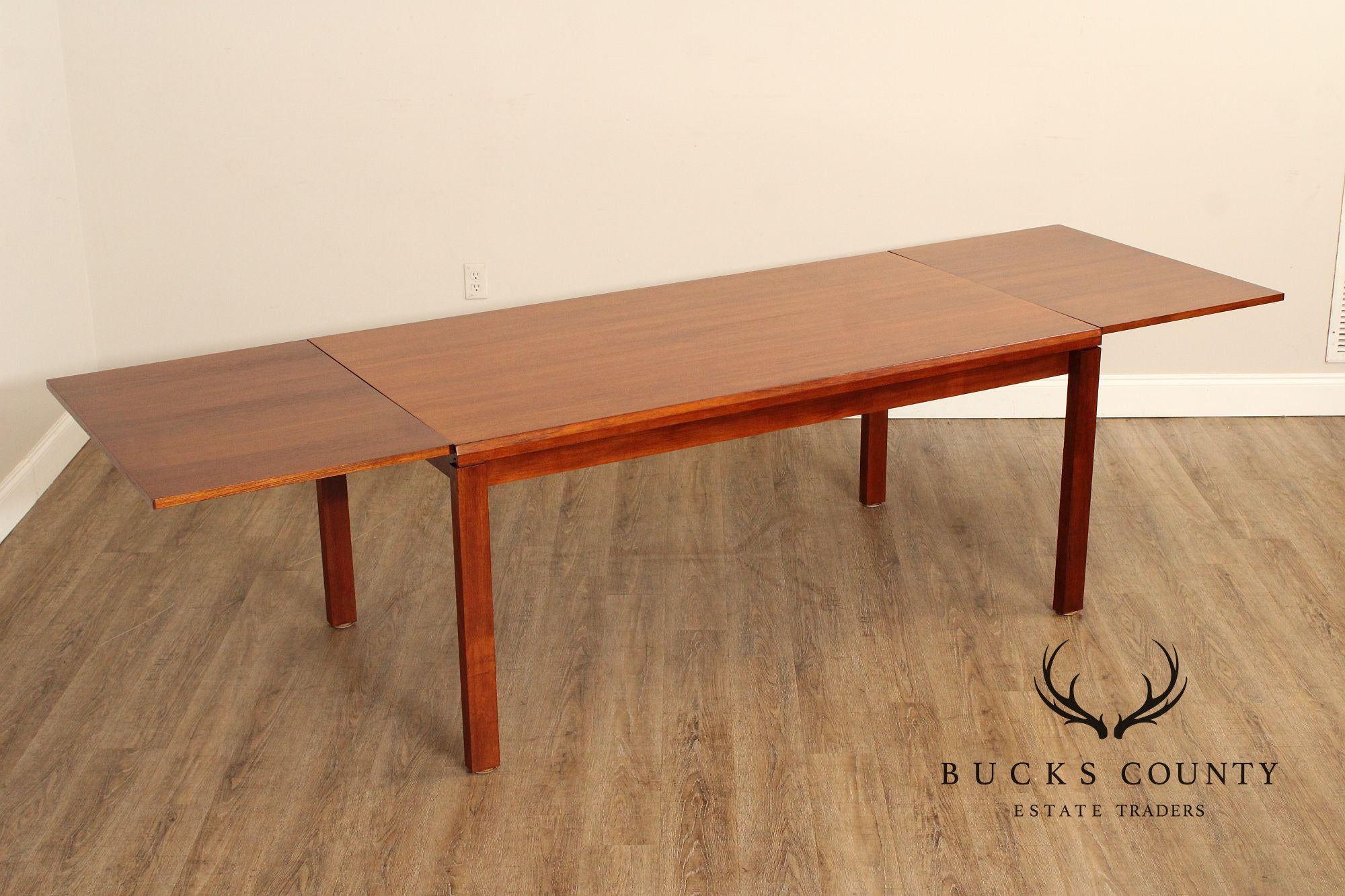 Moreddi Danish Modern Teak Draw-Leaf Dining Table