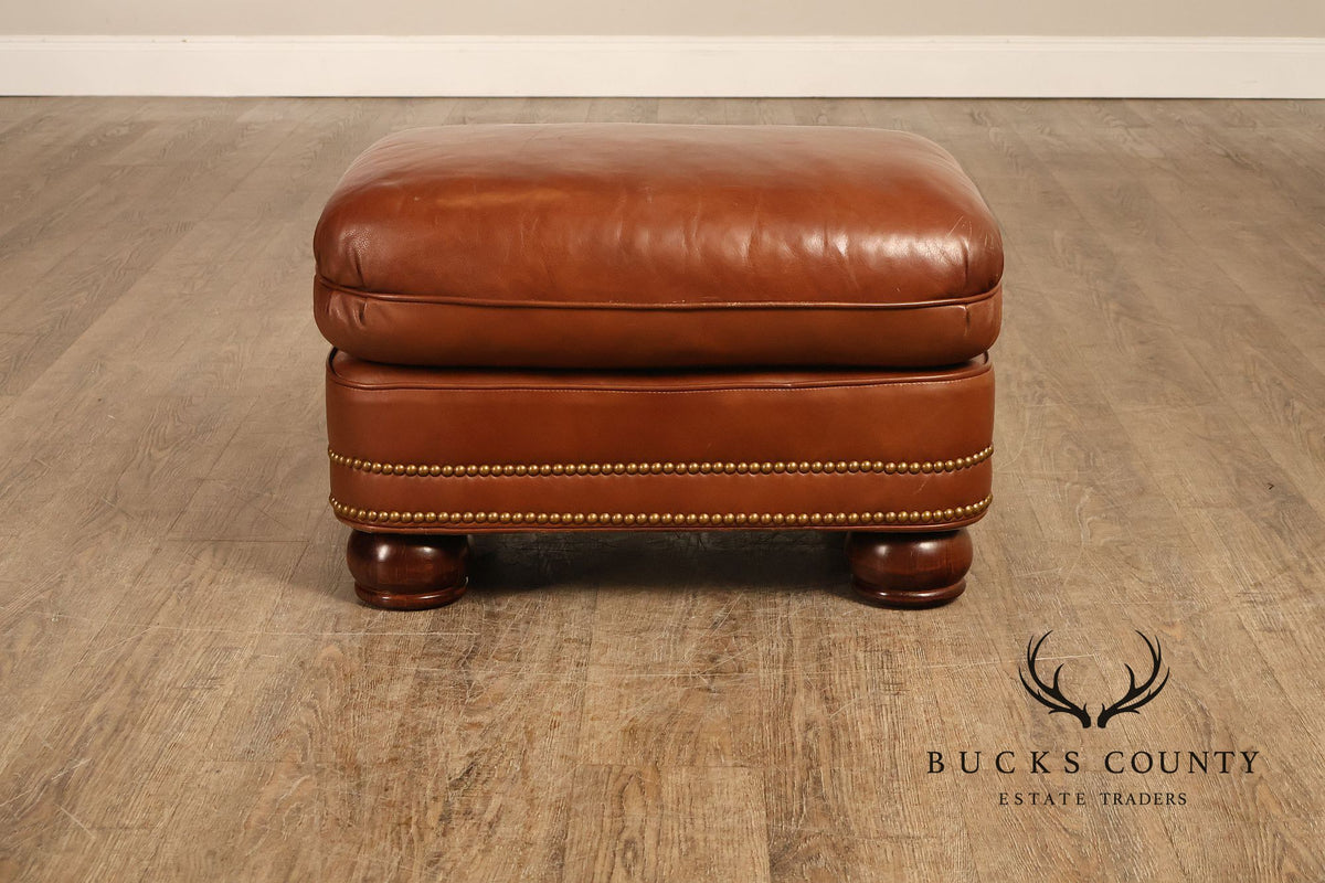 Hancock & Moore 'Austin' Leather Armchair and Ottoman