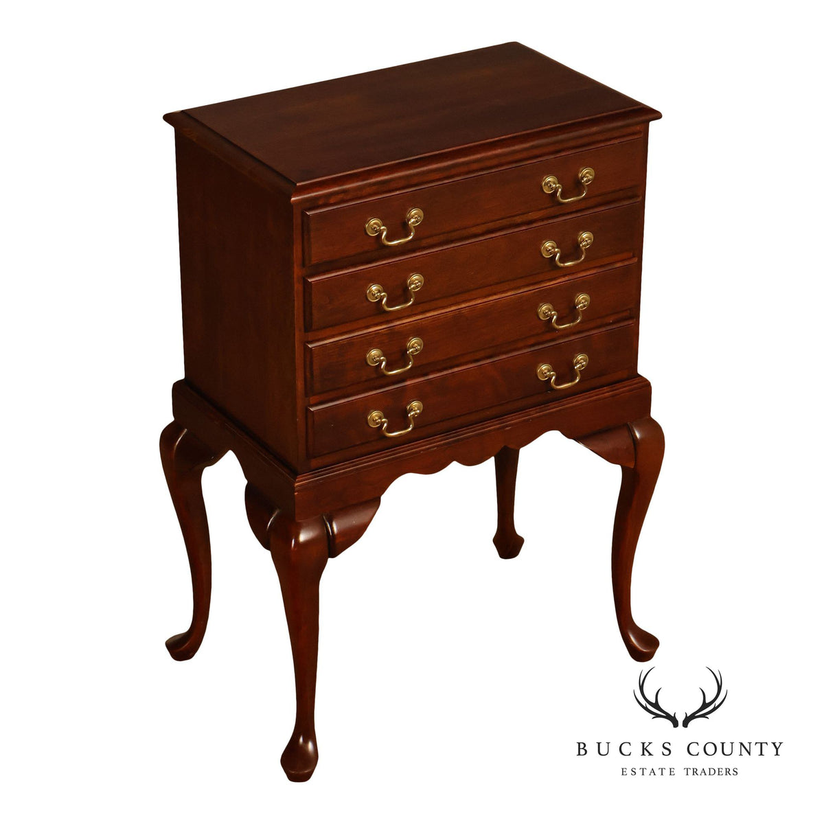 Chippendale Style Mahogany Four Drawer Silver Chest On Stand