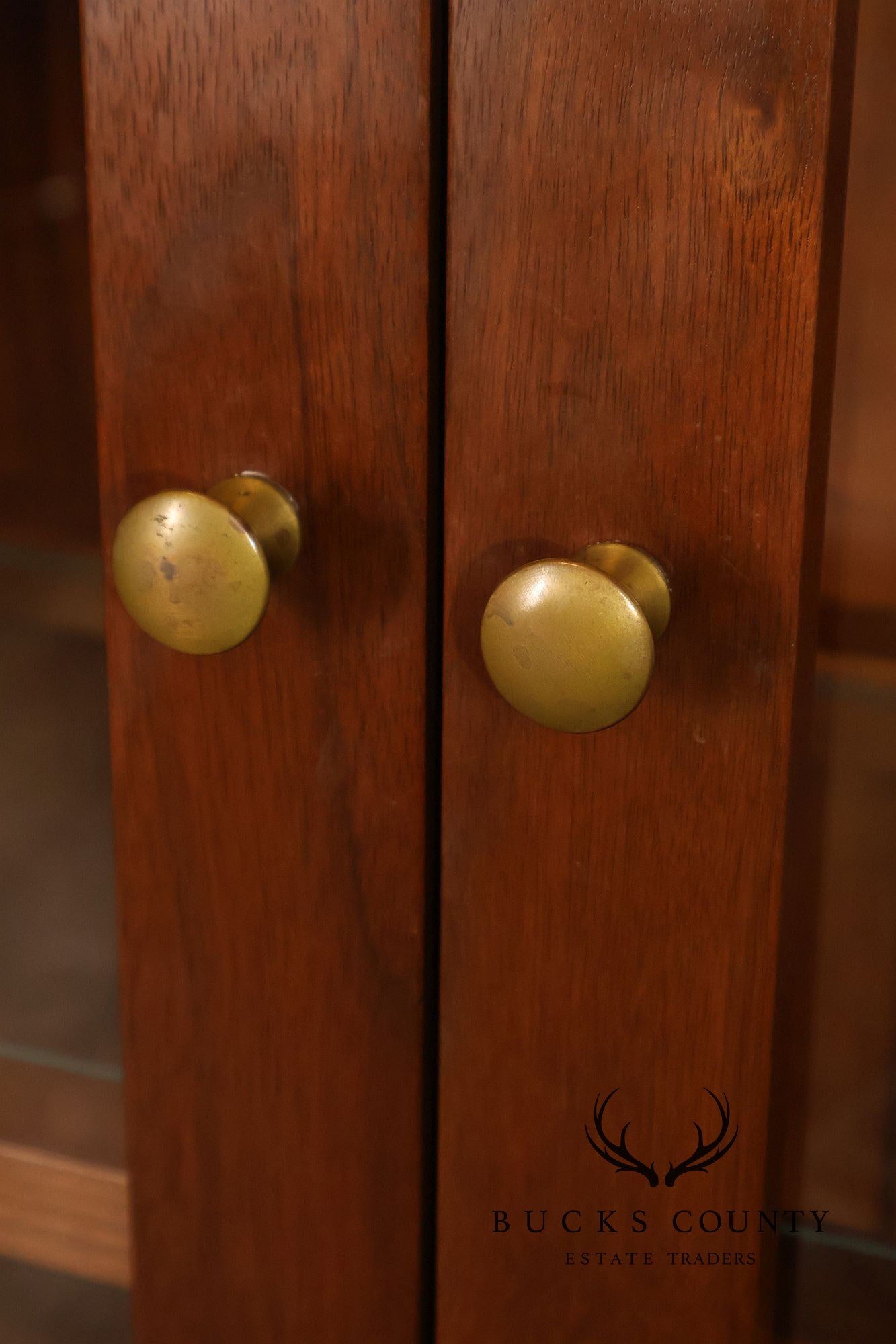 E.A. Clore Chippendale Style Bench Made Walnut Display Cabinet