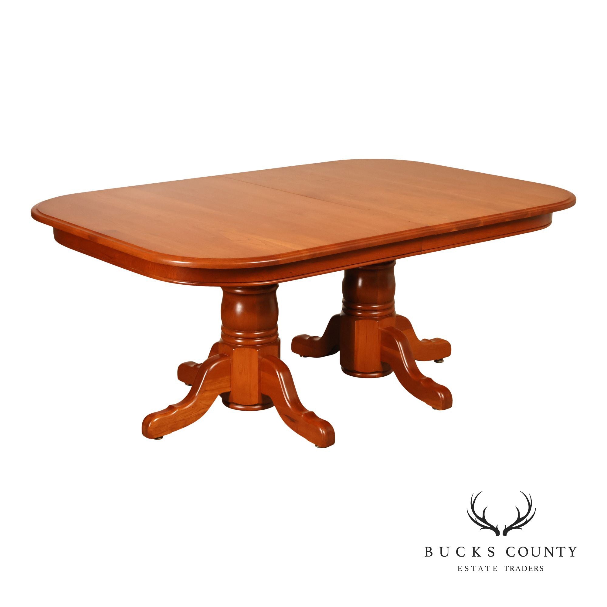 Amish Made Cherry Dining Table With Four Leaves