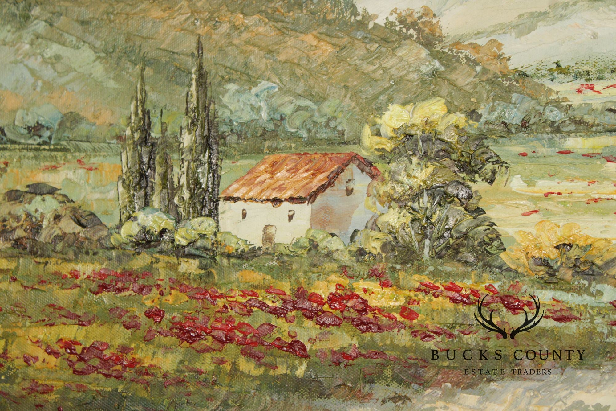 W. Adams Tuscan Landscape Painting
