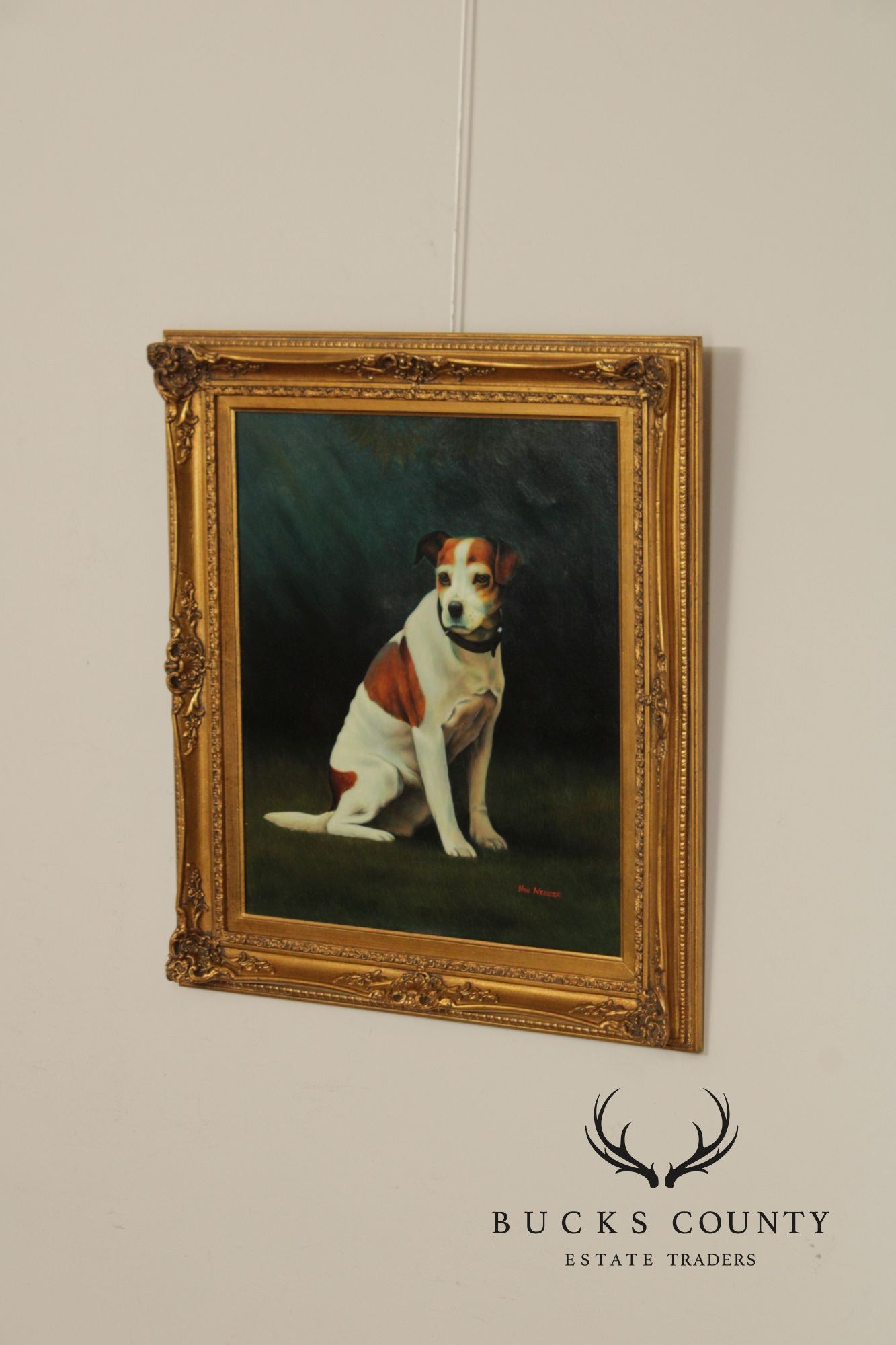 Van Webber Oil Painting, Jack Russell Terrier