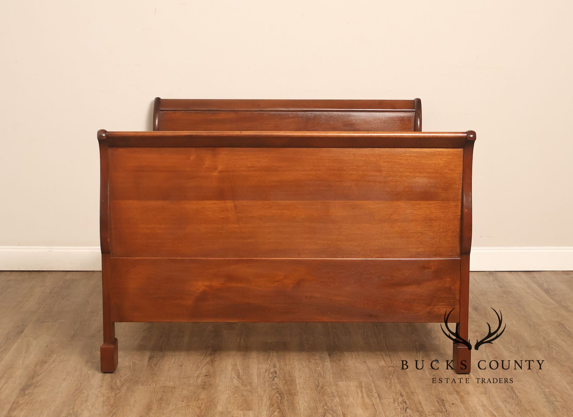 Antique Traditional Full Size Mahogany Sleigh Bed