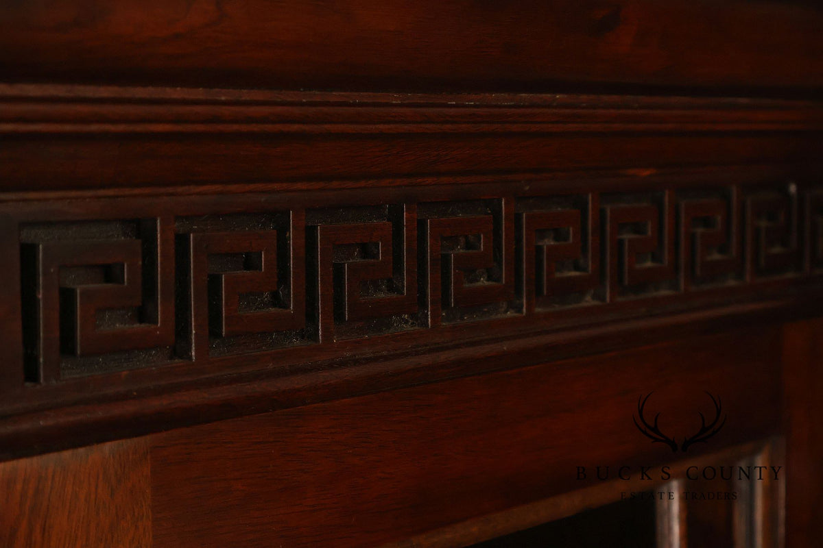Stickley Georgian Style Mahogany Bookcase Breakfront