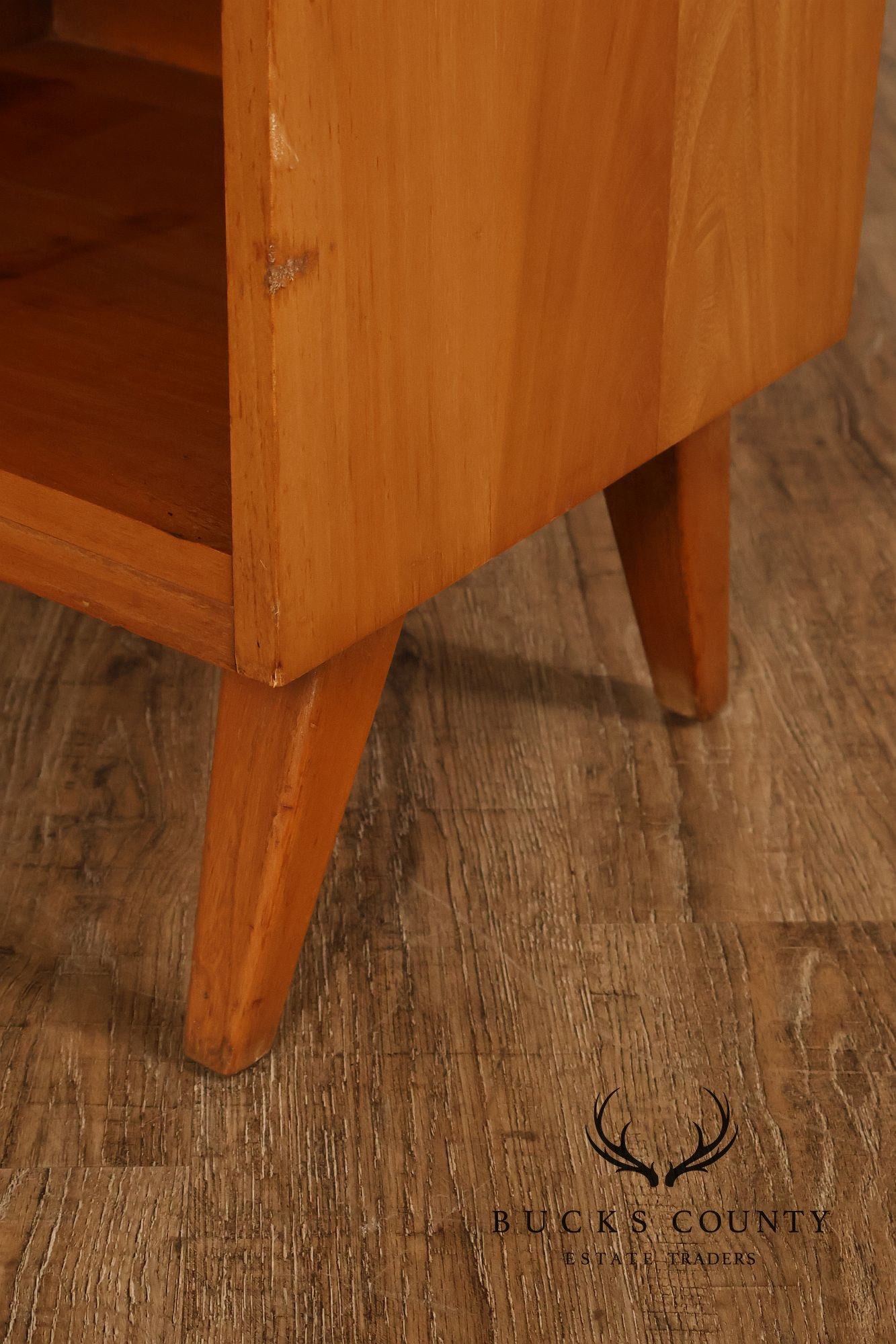 Mid Century Modern Pine Nightstand