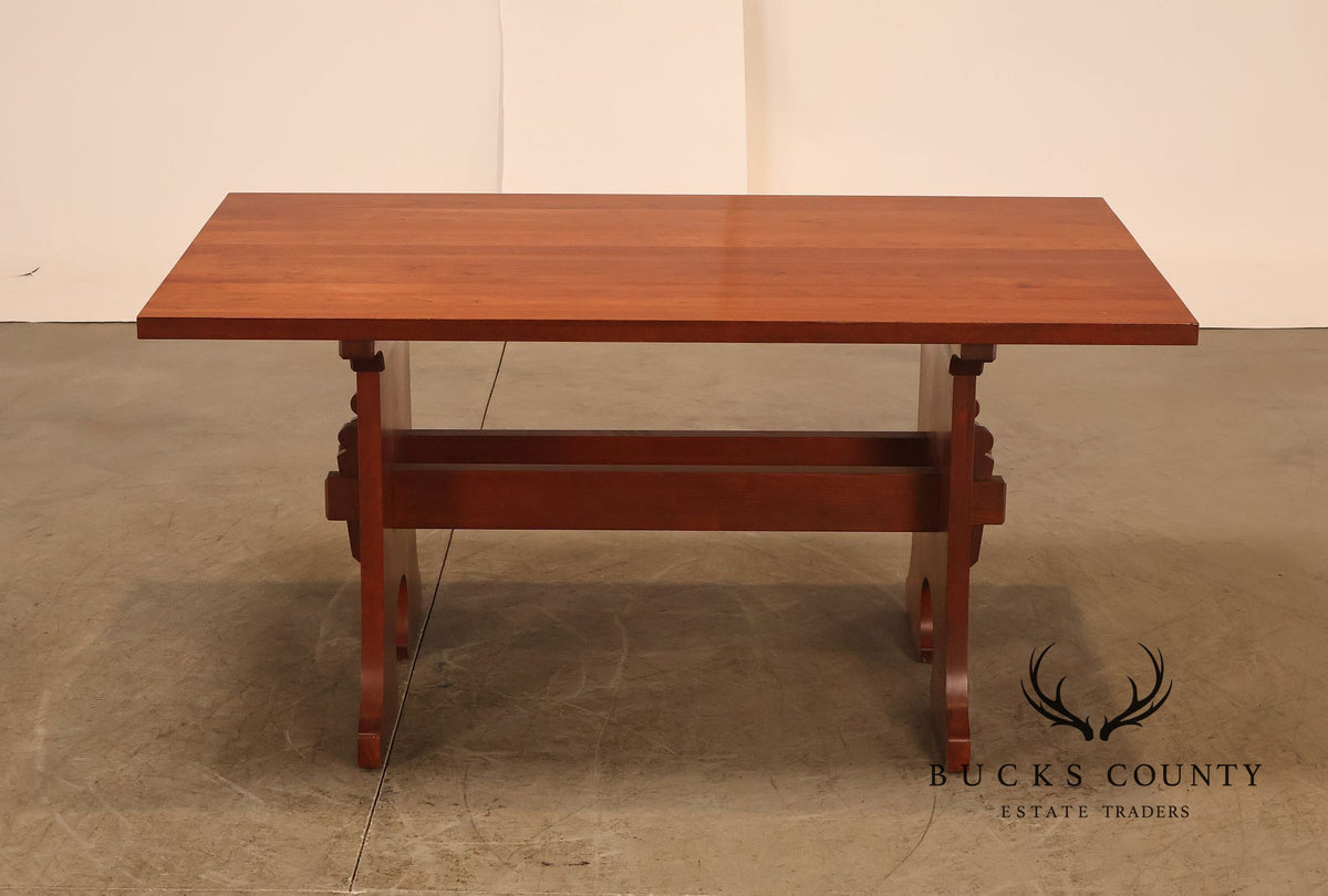 Stickley Mission Collection Cherry Trestle Extension Dining Table