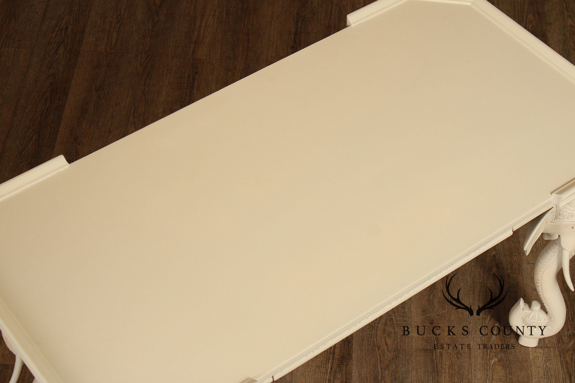 Hollywood Regency Painted Elephant Head Writing Desk