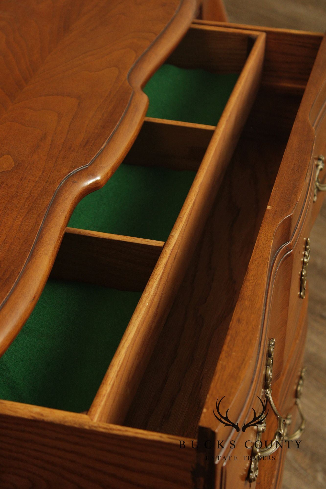 Vintage French Provincial Walnut Sideboard Buffet