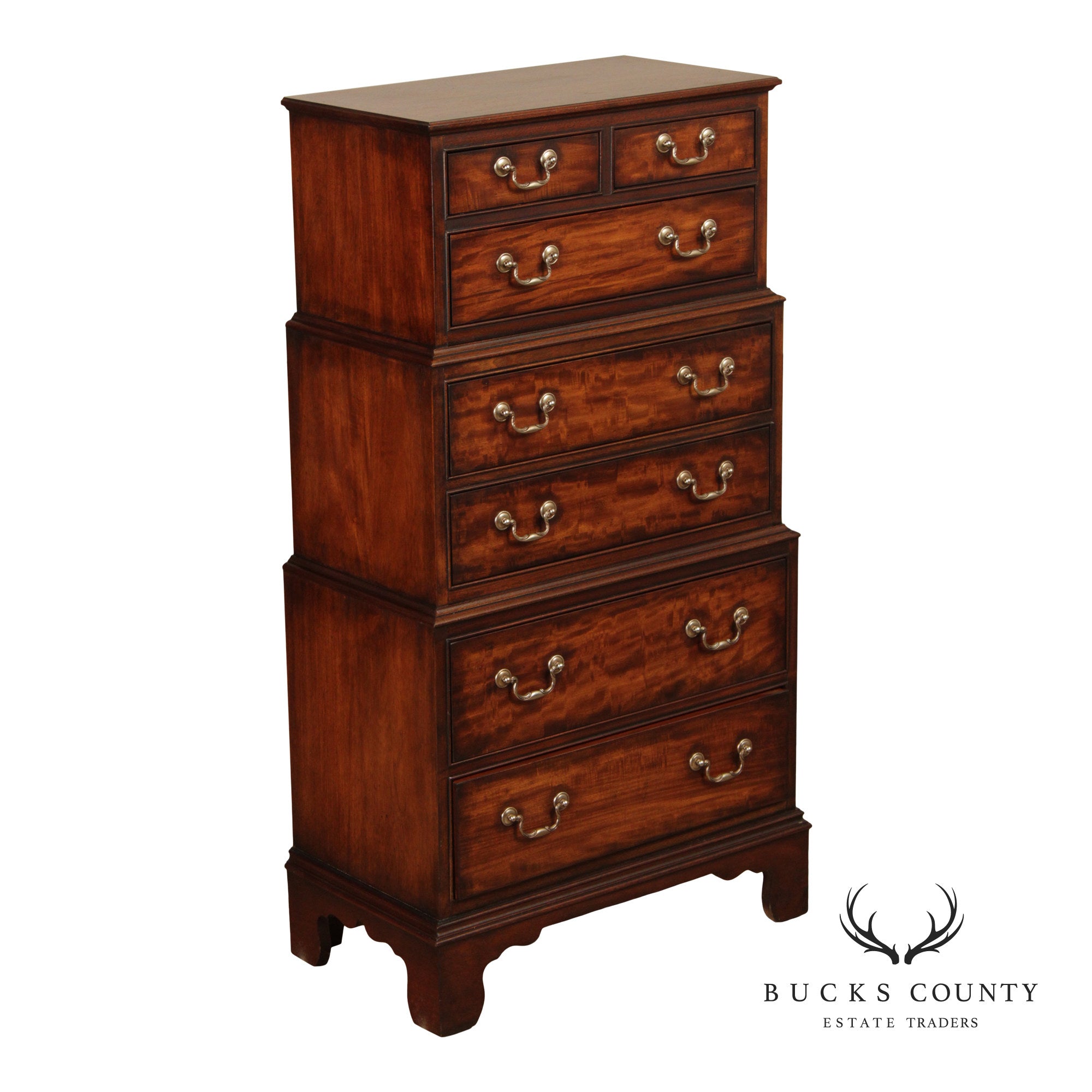 Ethan Allen Newport Collection Lambert Mahogany Three Tier Chest