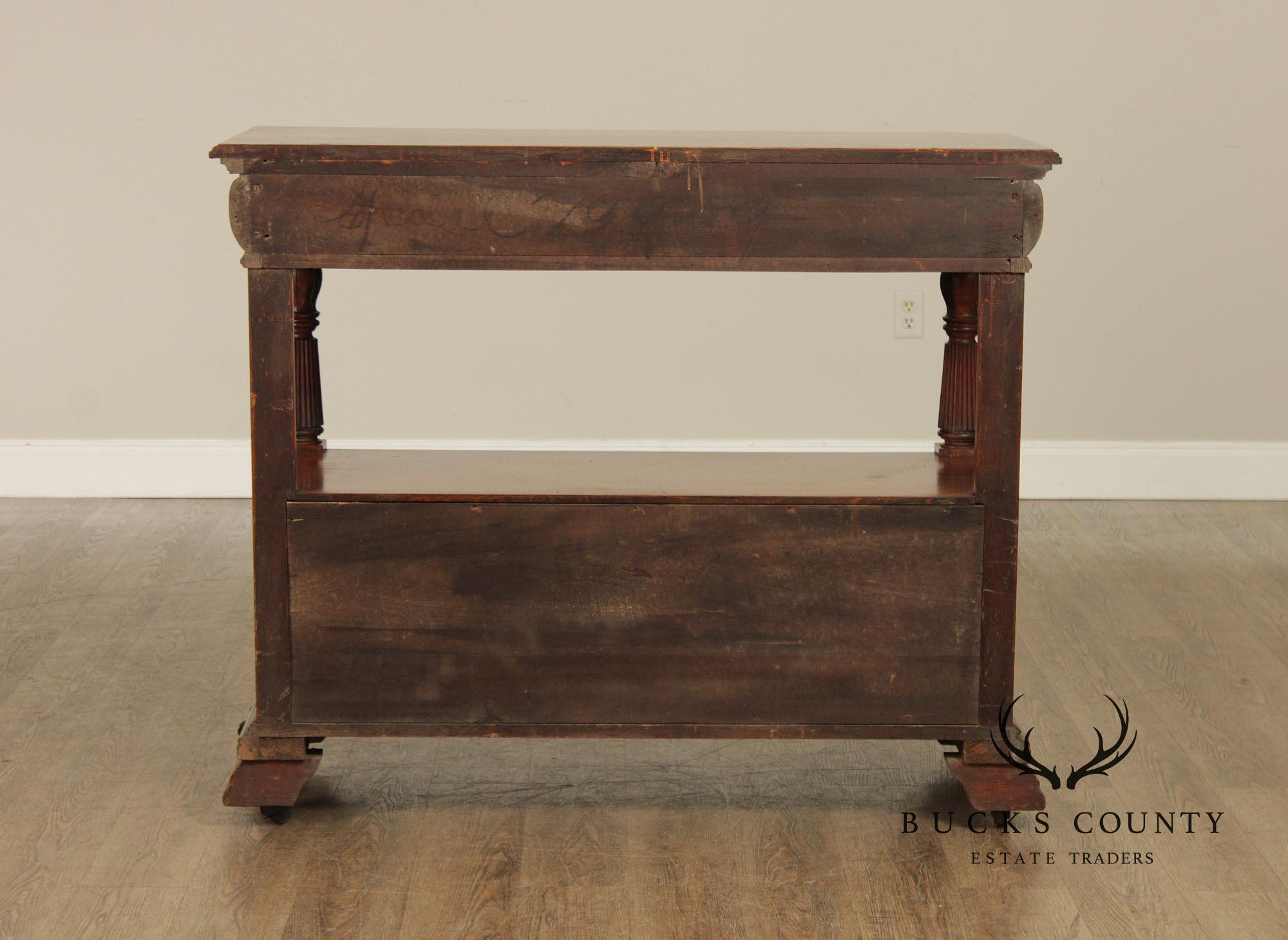 Antique Carved Oak Server Cabinet In The Manner Of R. J. Horner