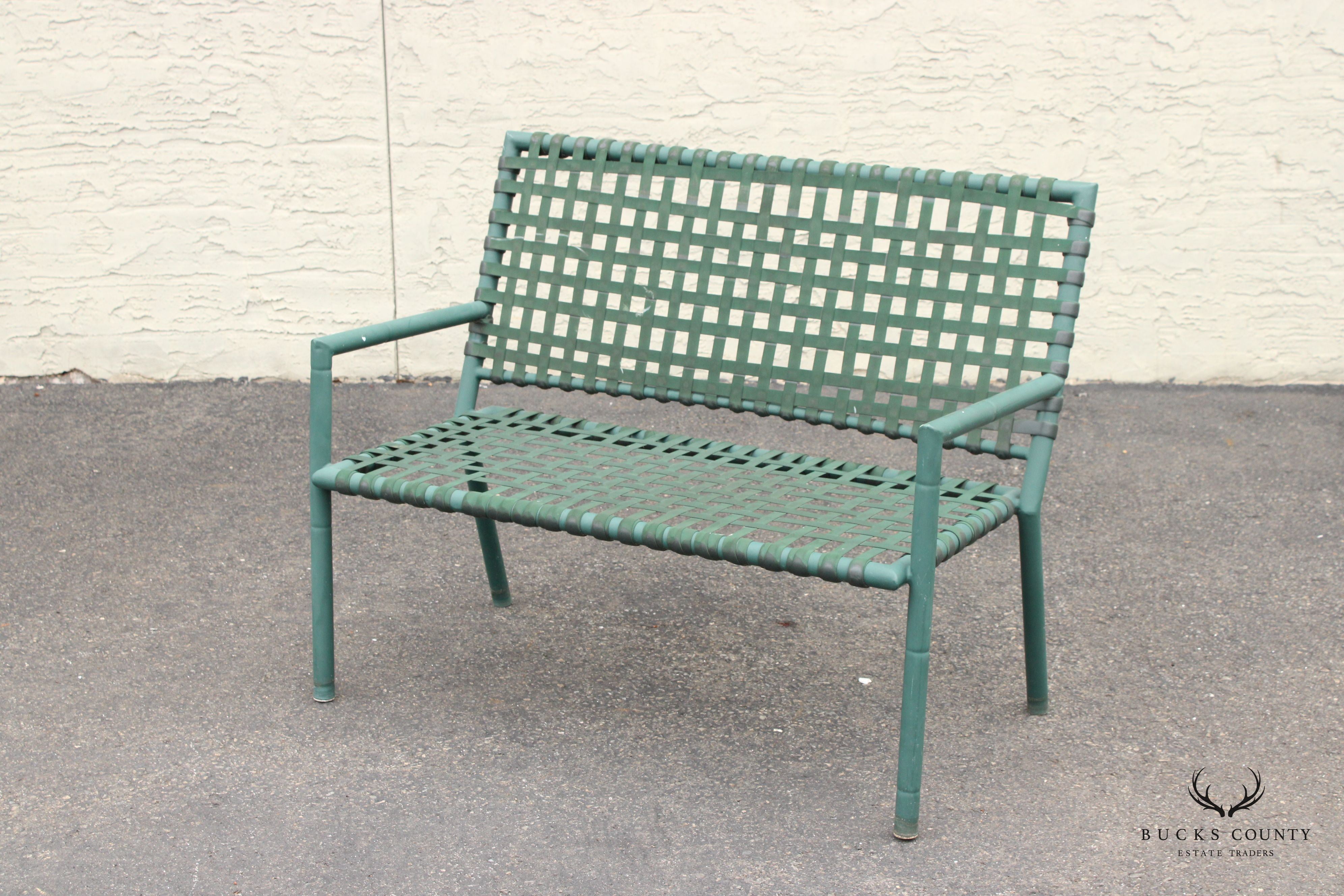 Hauser Vintage Faux Bamboo Outdoor Patio Bench