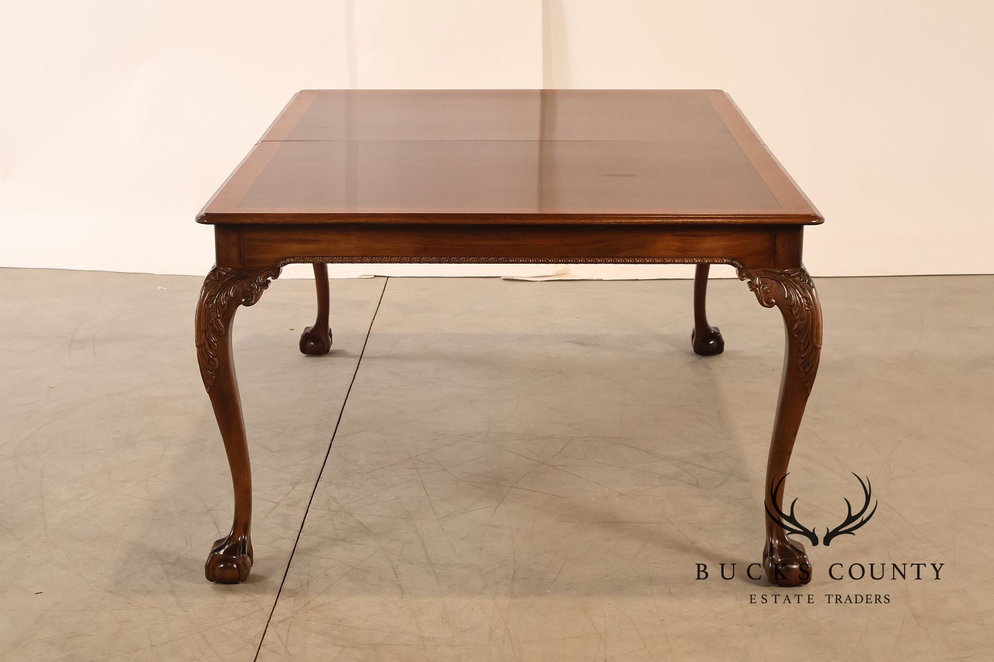 Stickley Chippendale Style Mahogany Expandable Dining Table