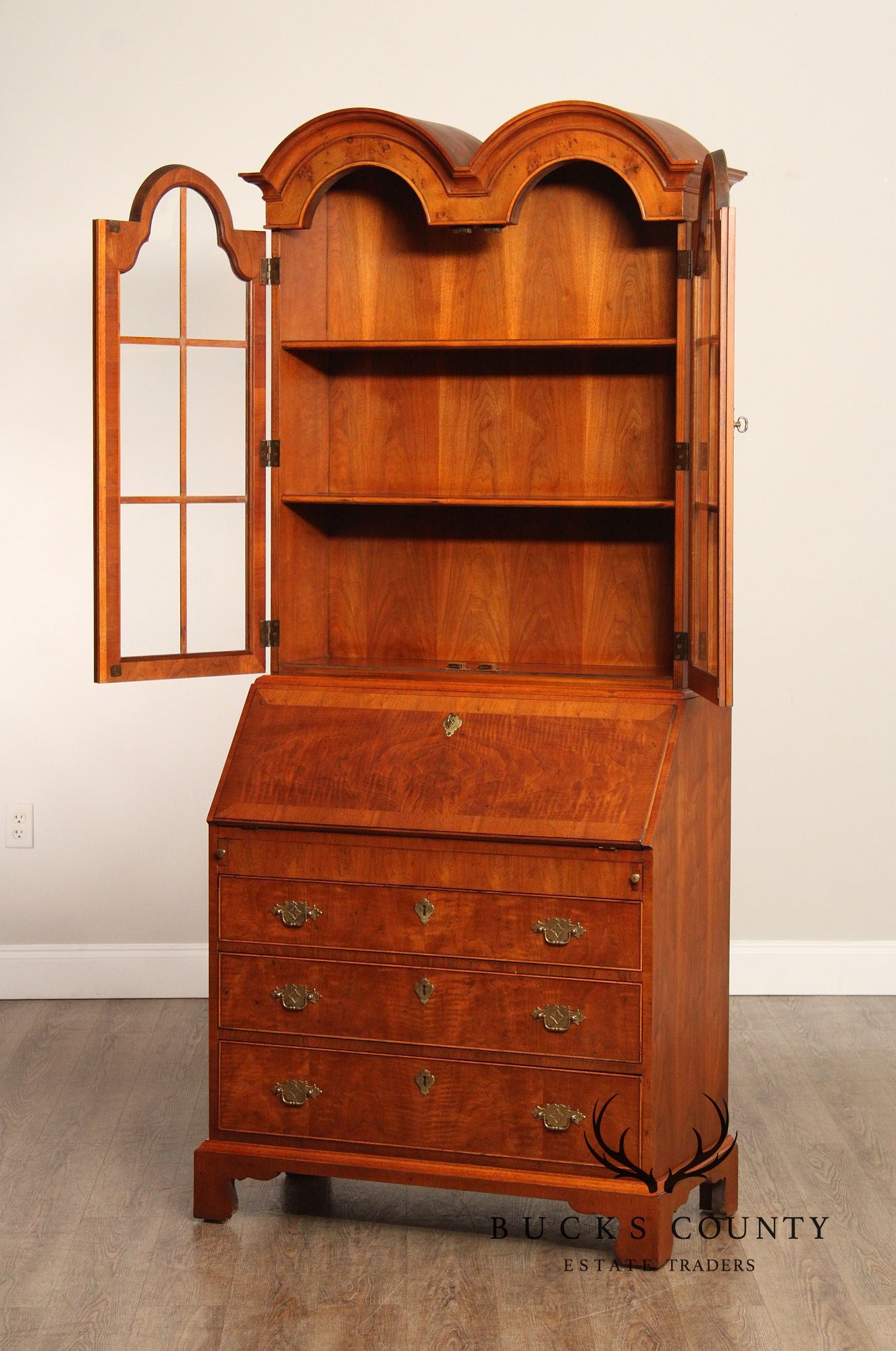 Henredon 'Folio 10' Walnut Secretary Bookcase