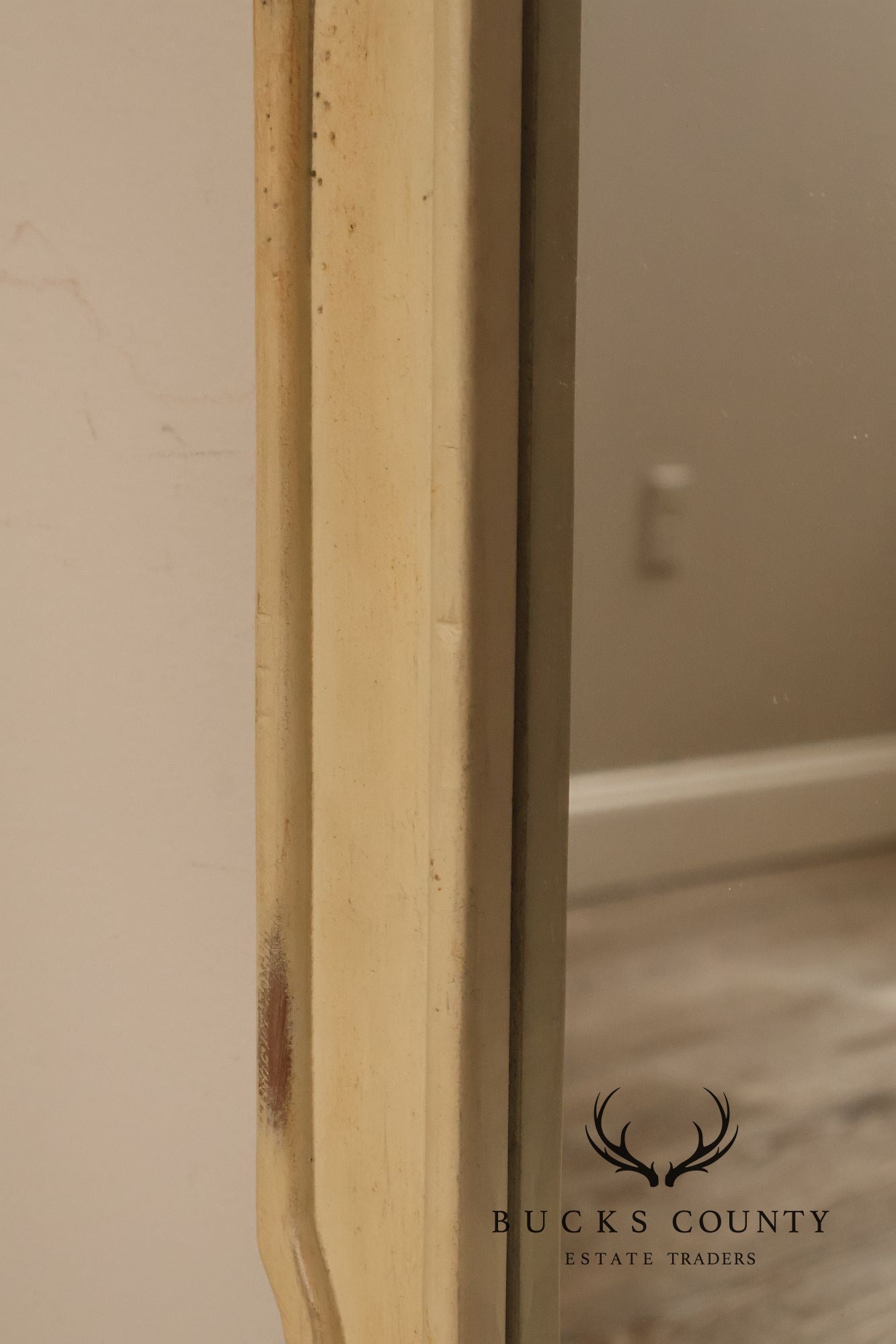 French Provincial Style Paint Decorated Wall Mirror