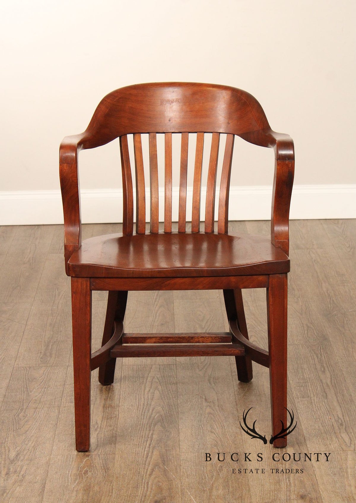 The Milwaukee Chair Co. Assembled Set Of Five Solid Walnut Bankers Chairs