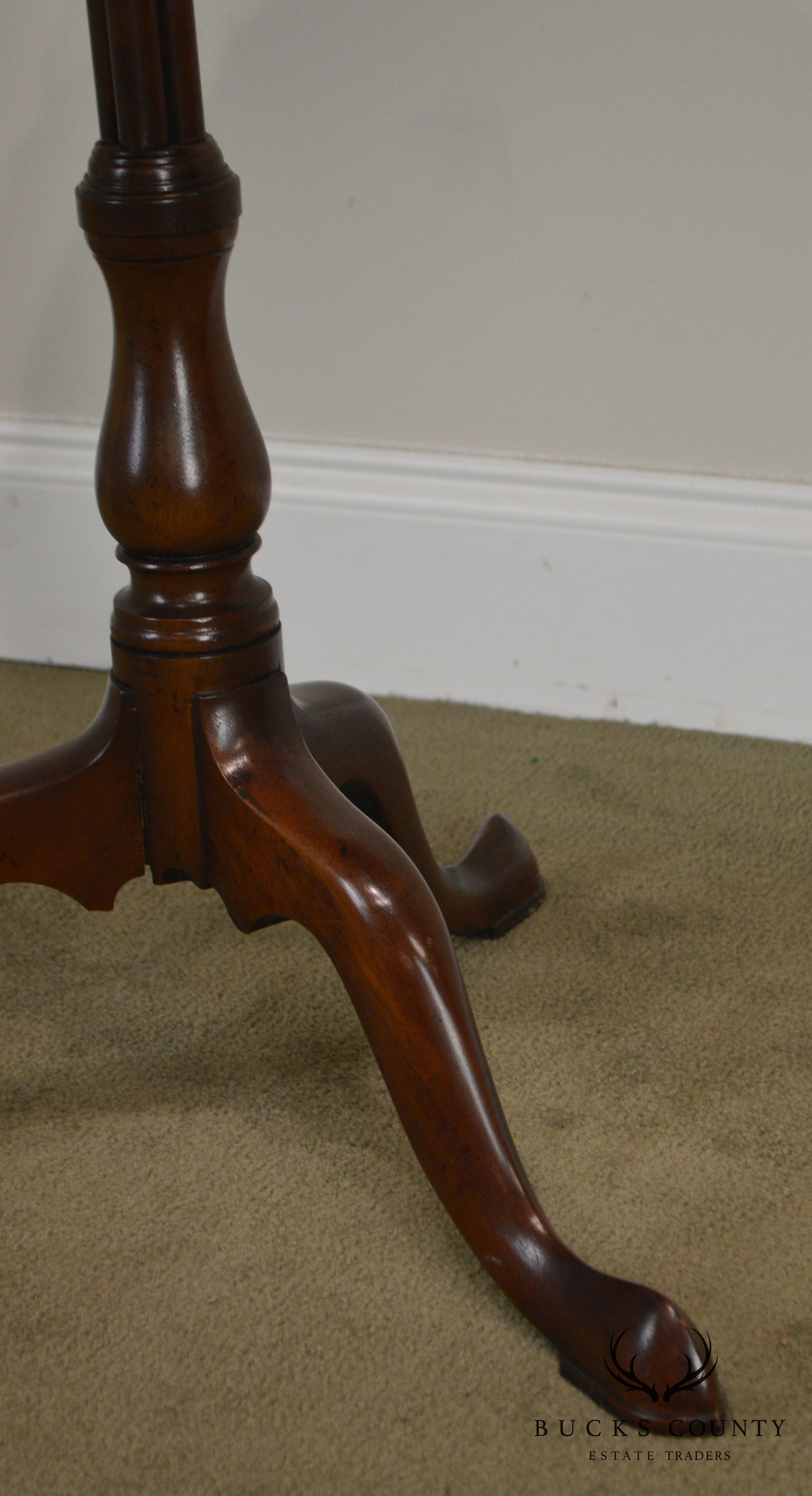 Queen Anne Style Mahogany Pie Crust Tilt Top Table