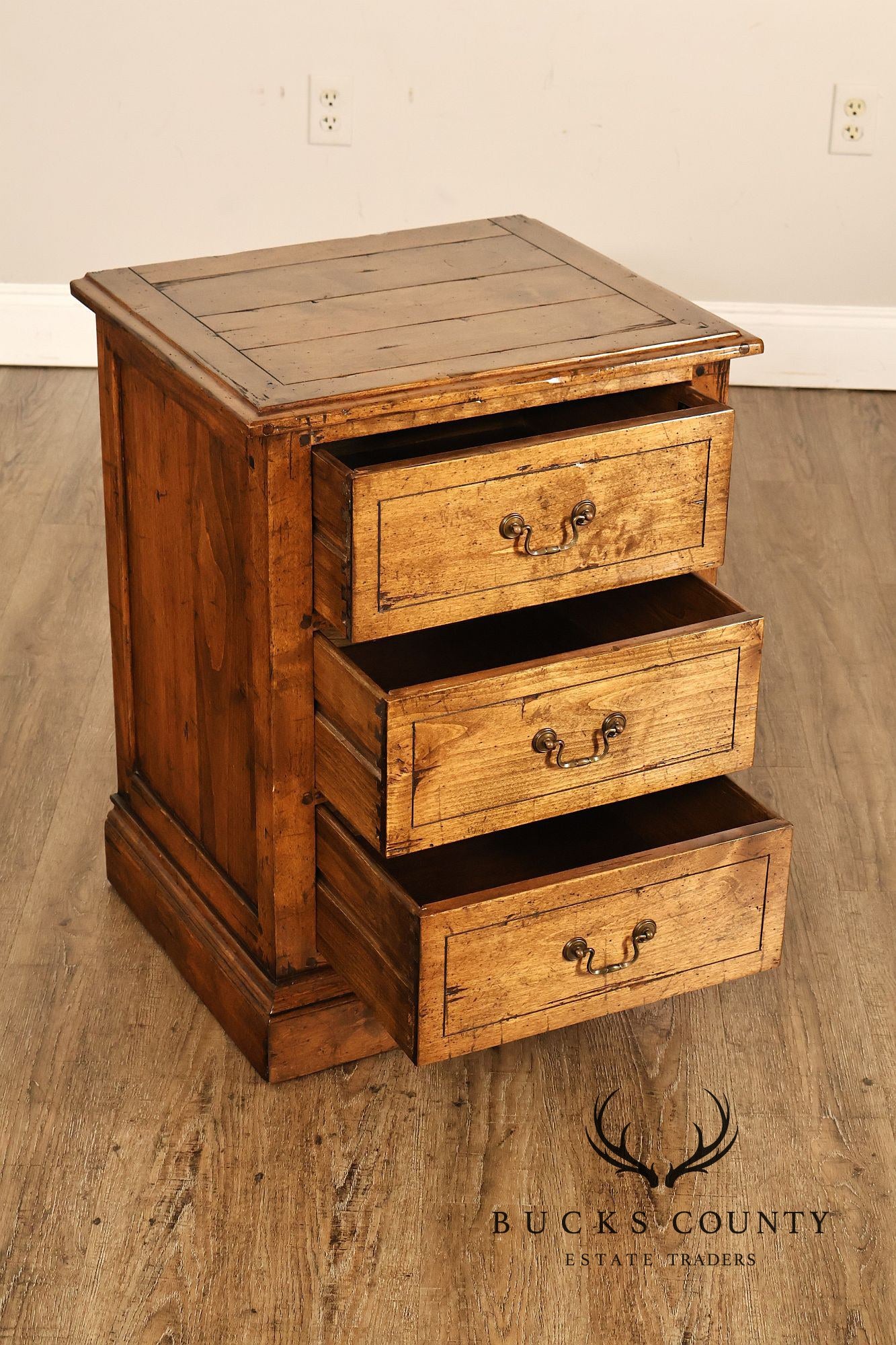 Guy Chaddock Melrose Collection Rustic Three Drawer Nightstand