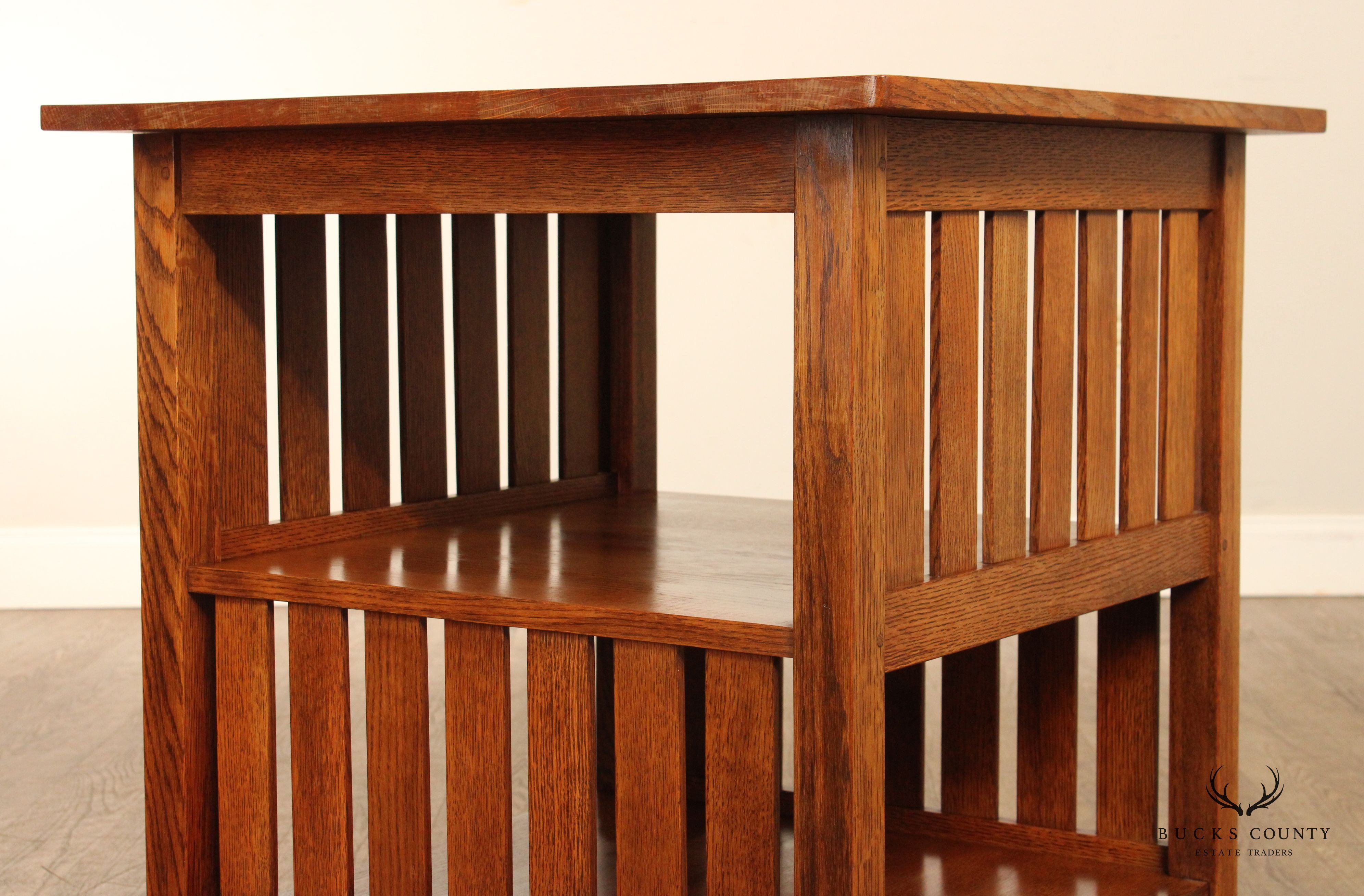 Stickley Mission Collection Slatted Oak Book Table