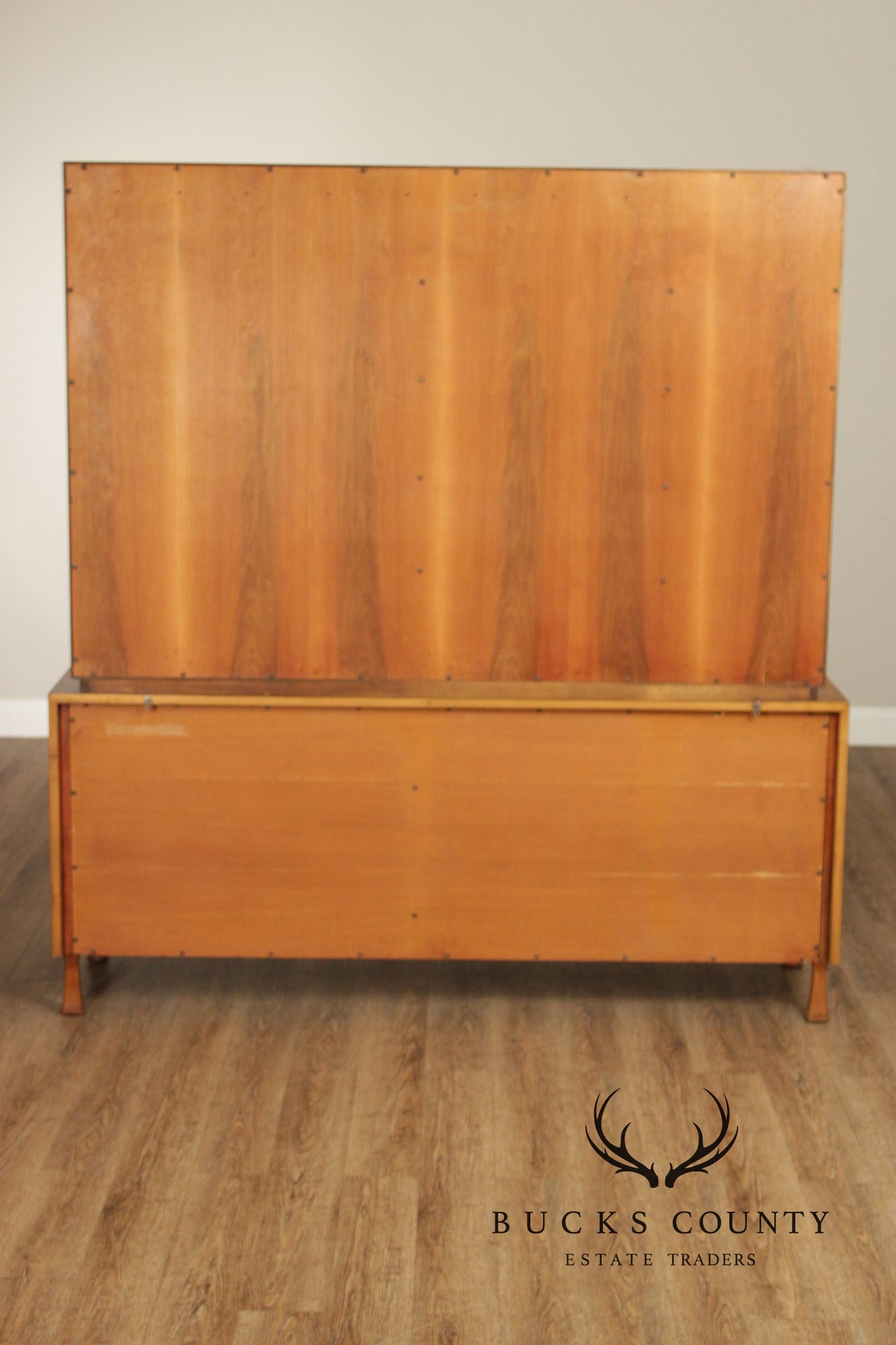 John Widdicomb Mid-Century Modern Walnut Credenza Bookcase Cabinet
