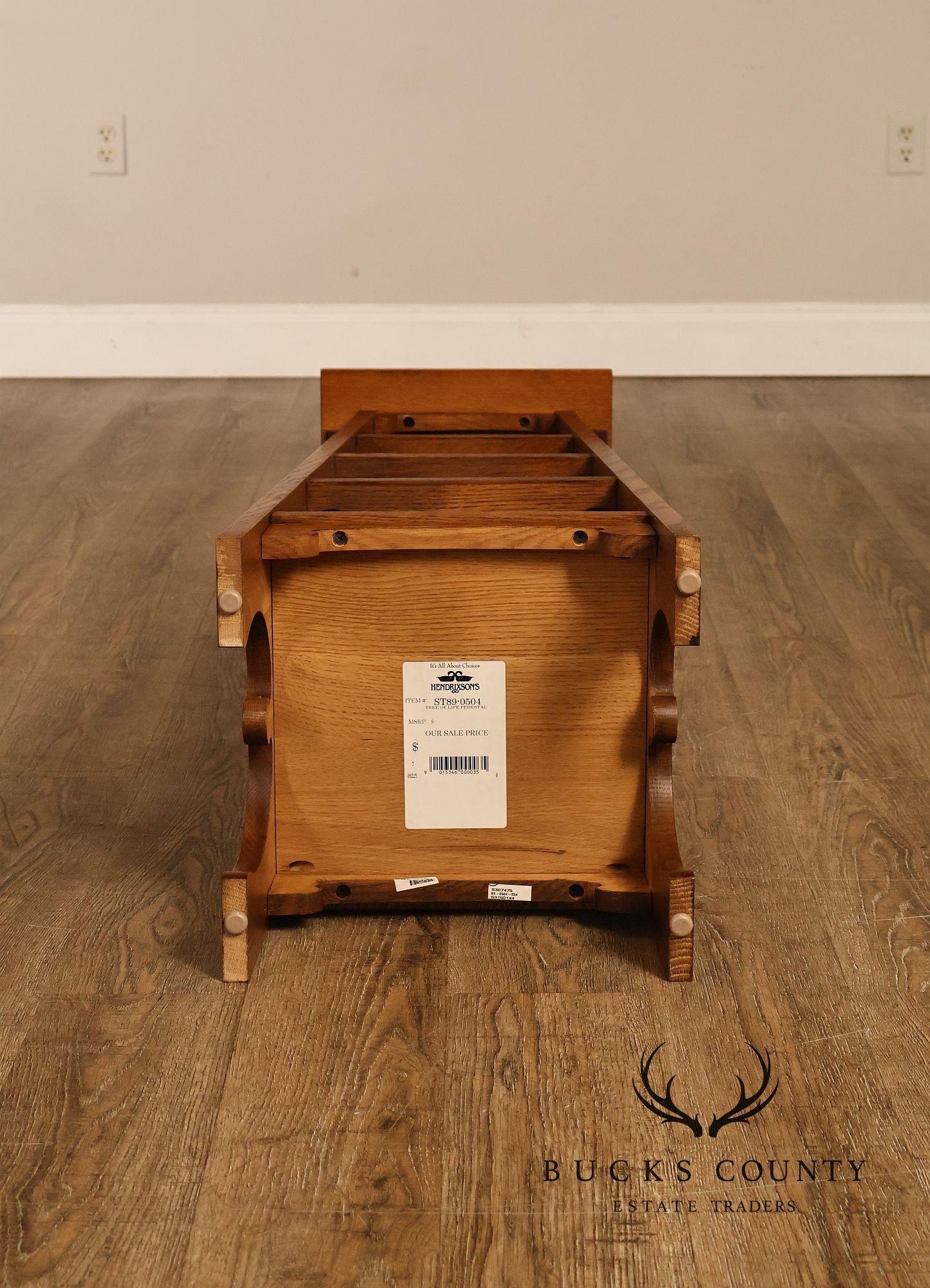 Stickley Mission Collection Oak Tree of Life Pedestal