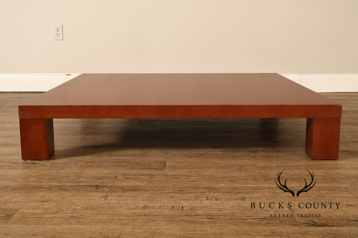 Modern Low Profile Square Coffee Table