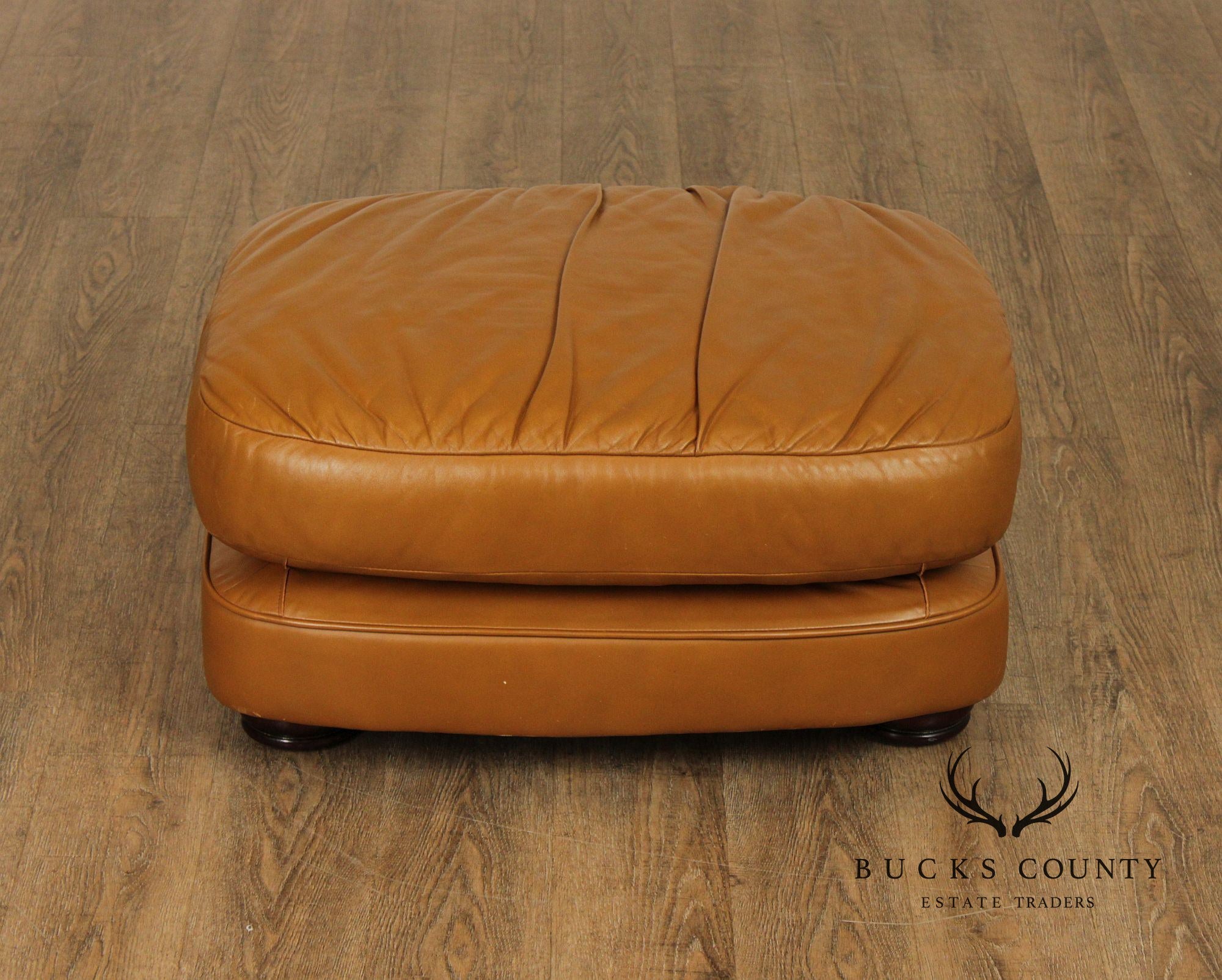 Classic Leather Brown Leather Ottoman