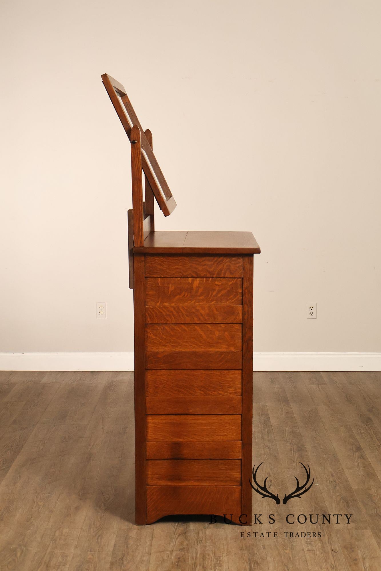 L. & J.G. Stickley Onondaga Period Oak Dresser With Mirror