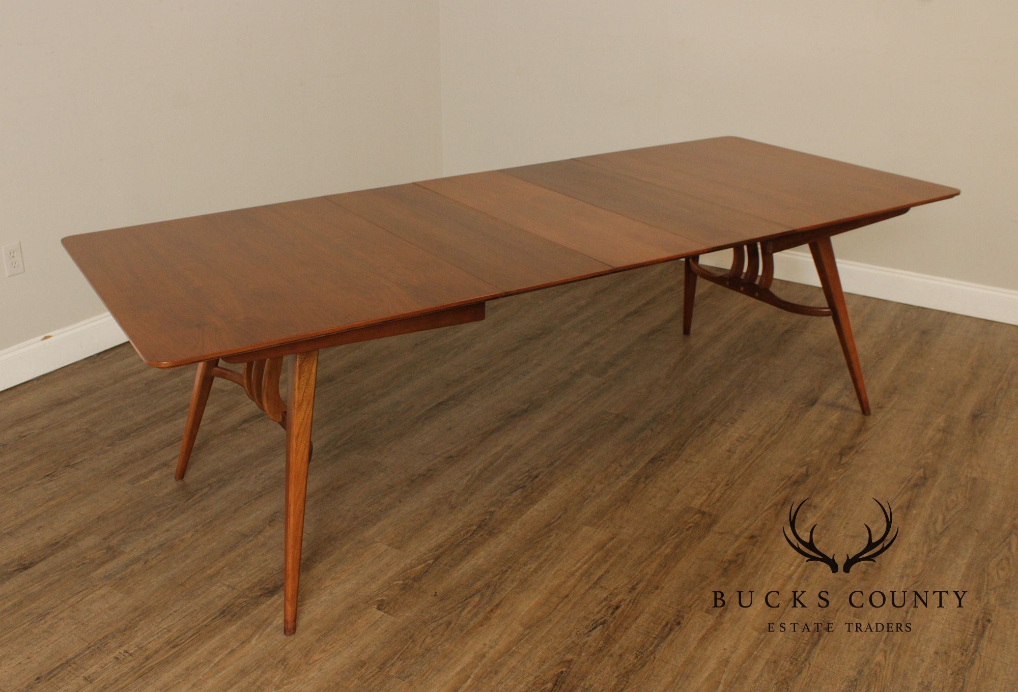 Blowing Rock Mid Century Modern Expandable Walnut Dining Table