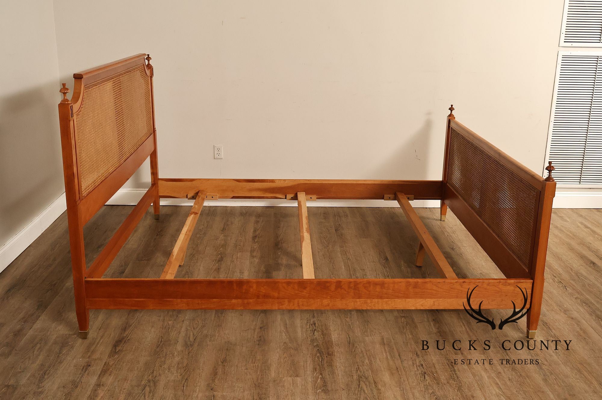 Stickley French Directoire Style Cherry And Cane California King Bed
