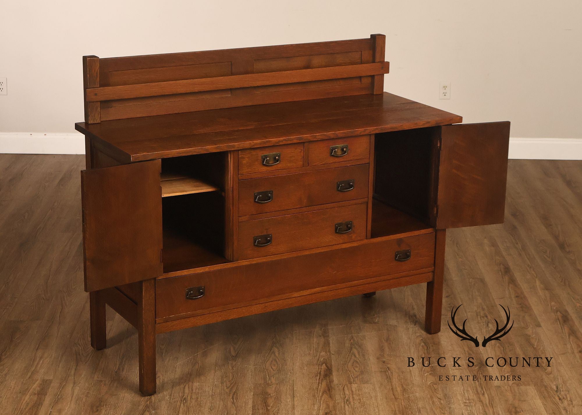 Antique L. & J.G. Stickley No. 735 Mission Oak Sideboard