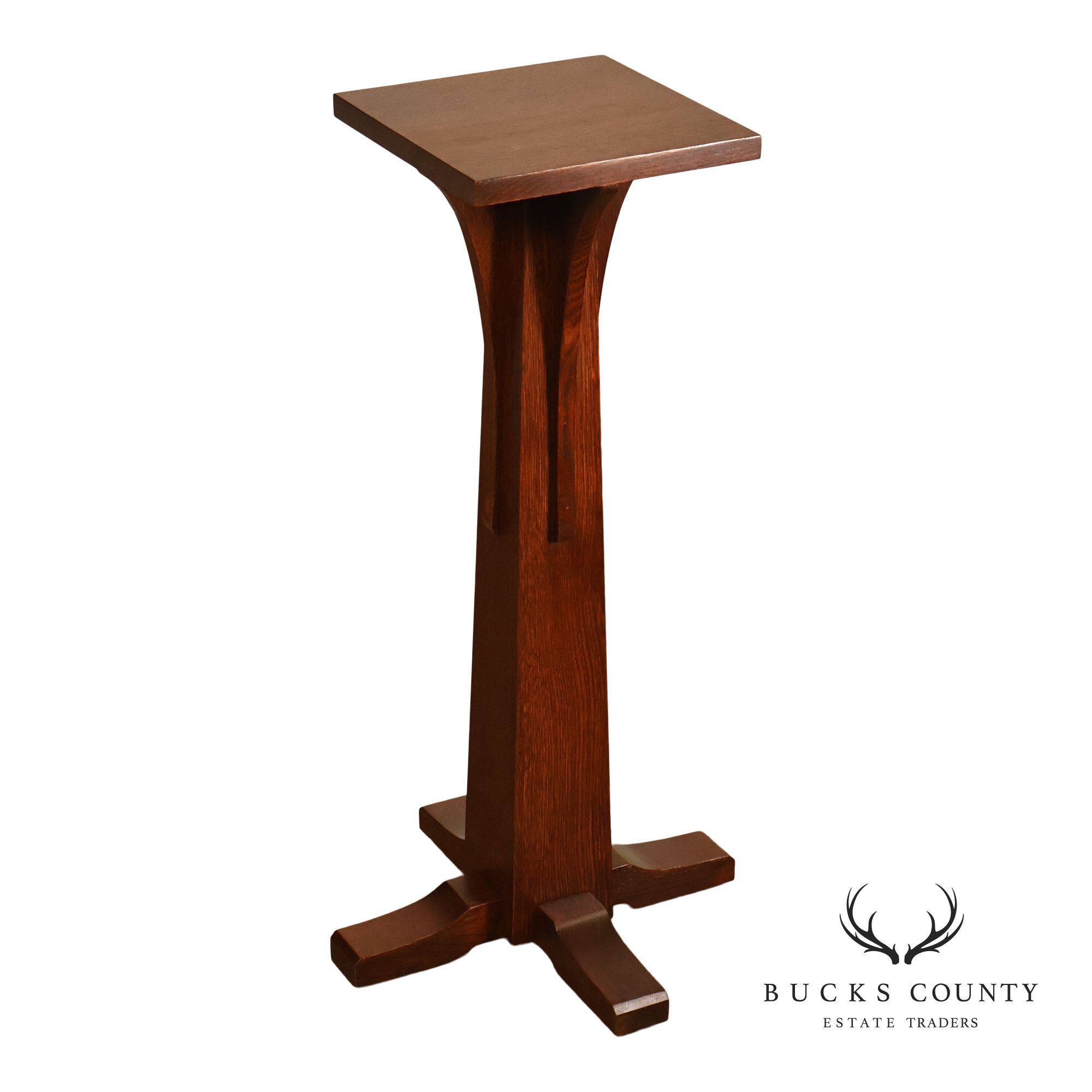 Stickley Mission Collection Oak Pedestal