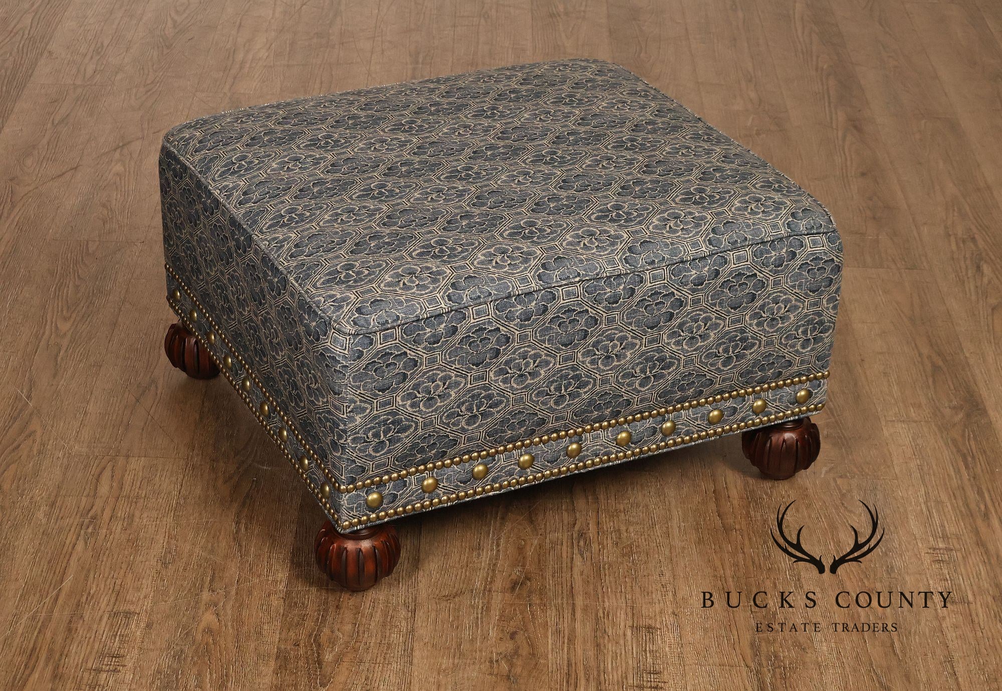Traditional Style Custom Upholstered Ottoman