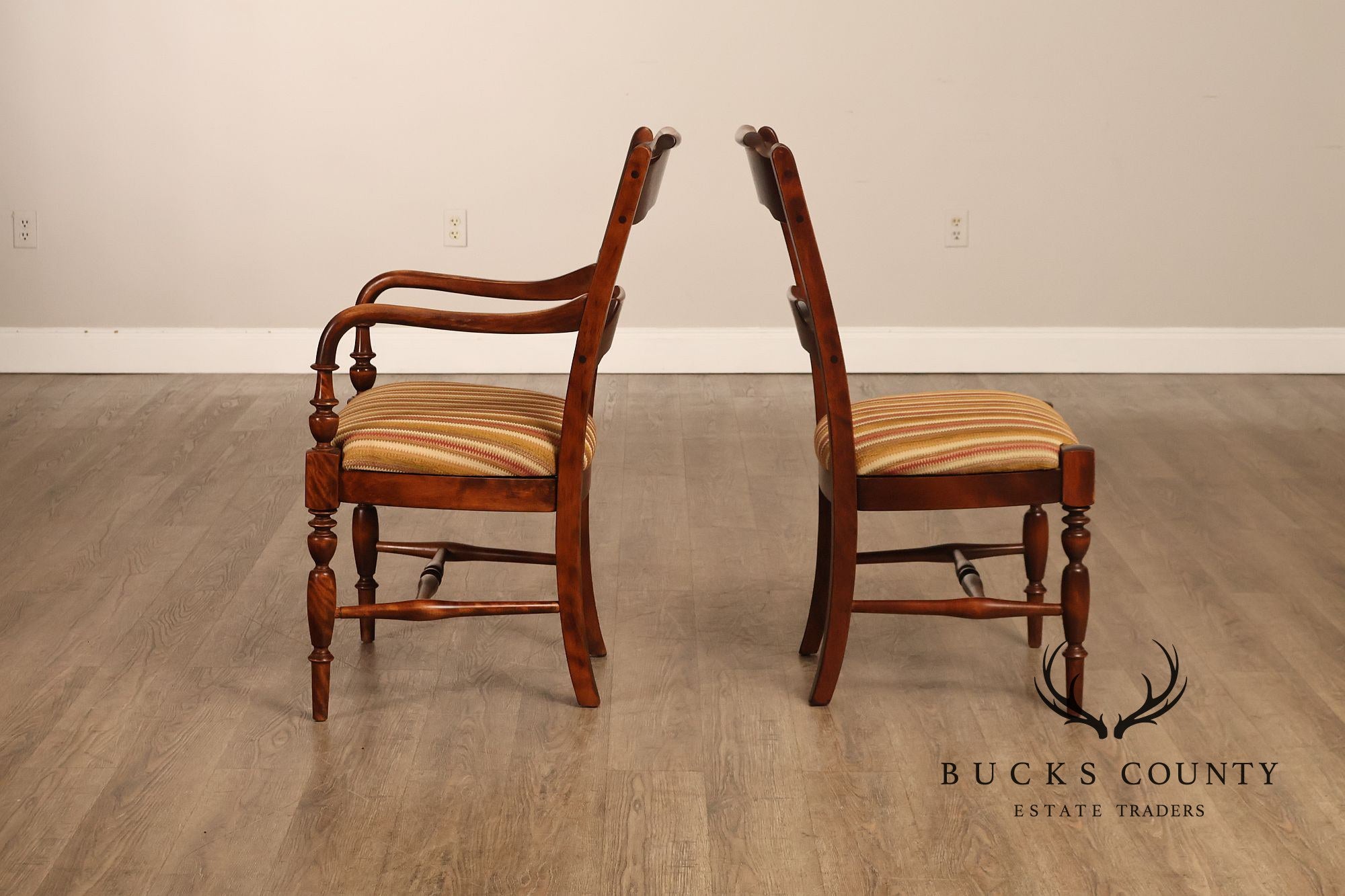 Nichols & Stone Set Of Six Solid Maple Dining Chairs