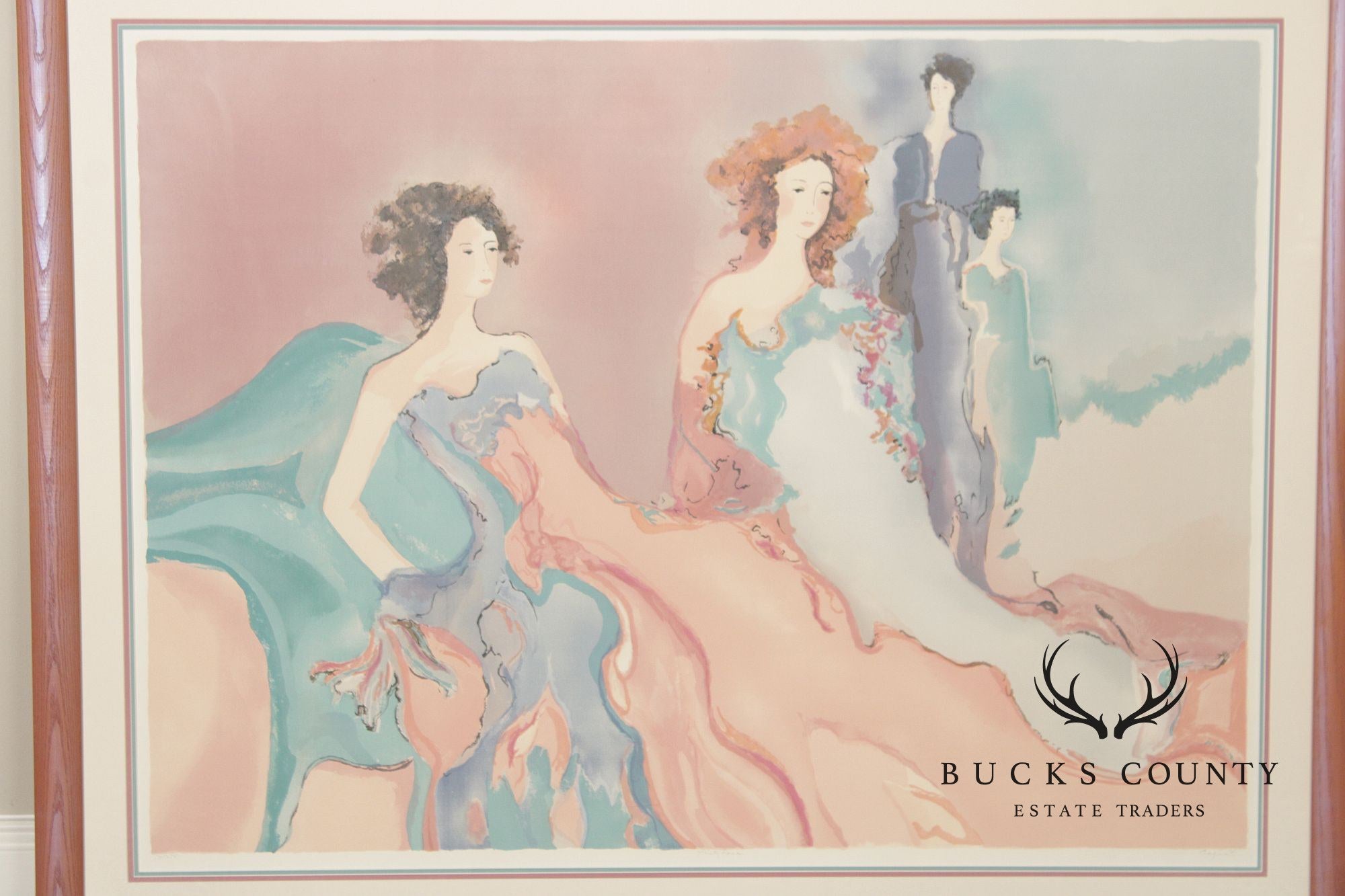 Jane Bazinet Framed Serigraph Print, 'Misty Road'