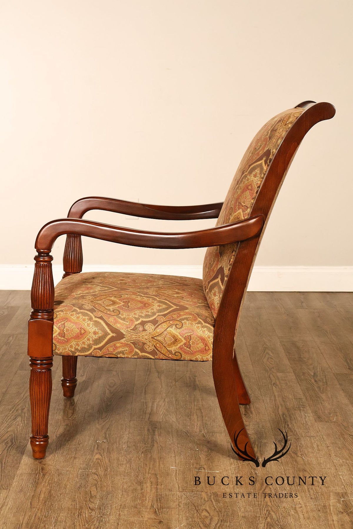 Fairfield Regency Style Pair of Open Armchairs