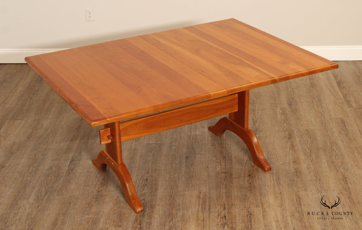 Hunt Country Furniture Farmhouse Style Expandable Cherry Trestle Dining Table