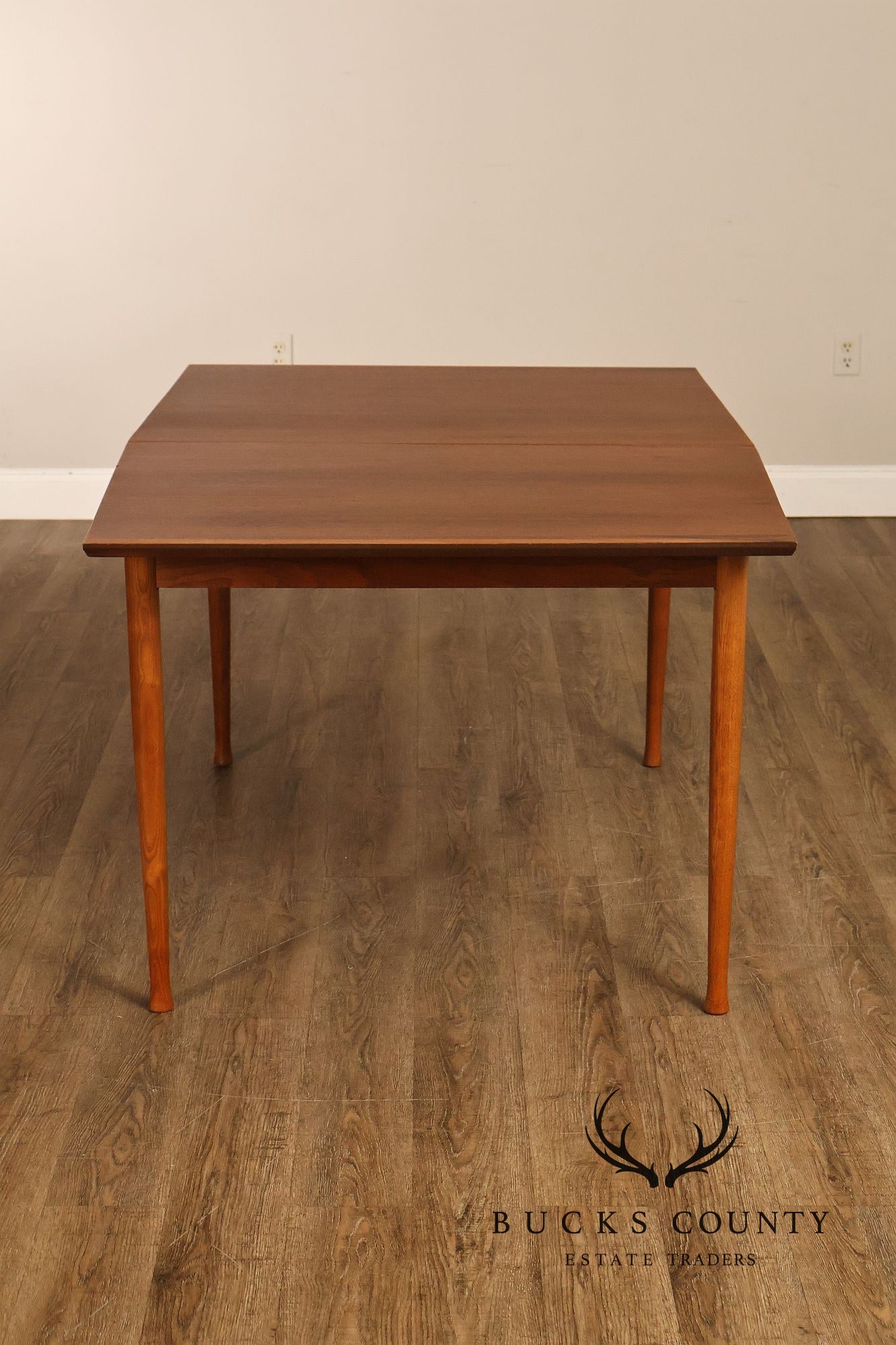 Mid Century Modern Walnut Dining Table With Leaf