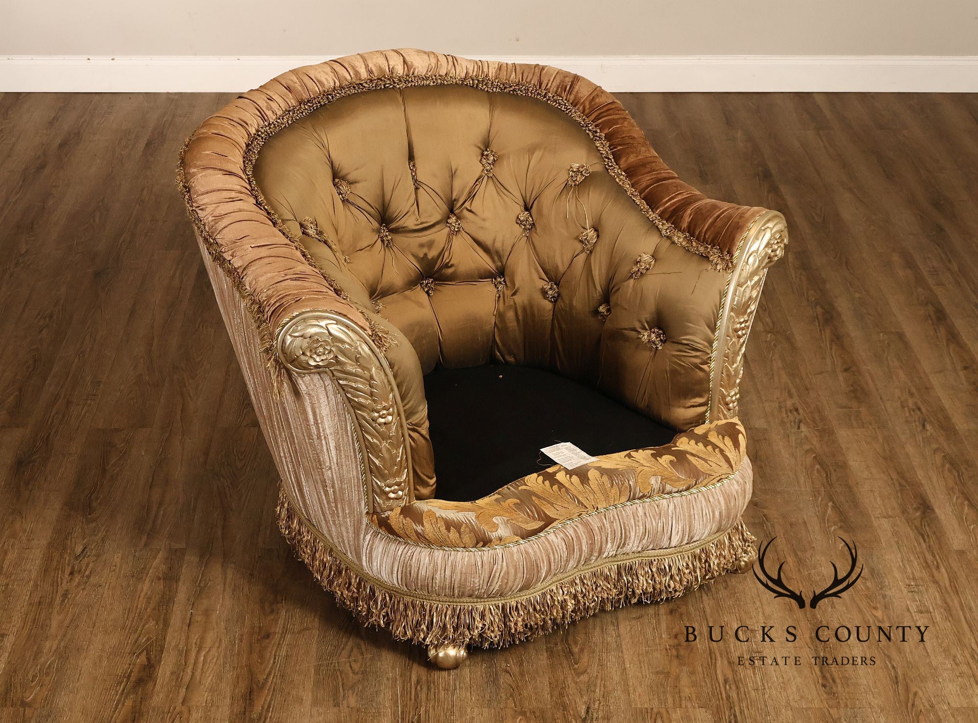 Italian Renaissance Style Upholstered Club Chair