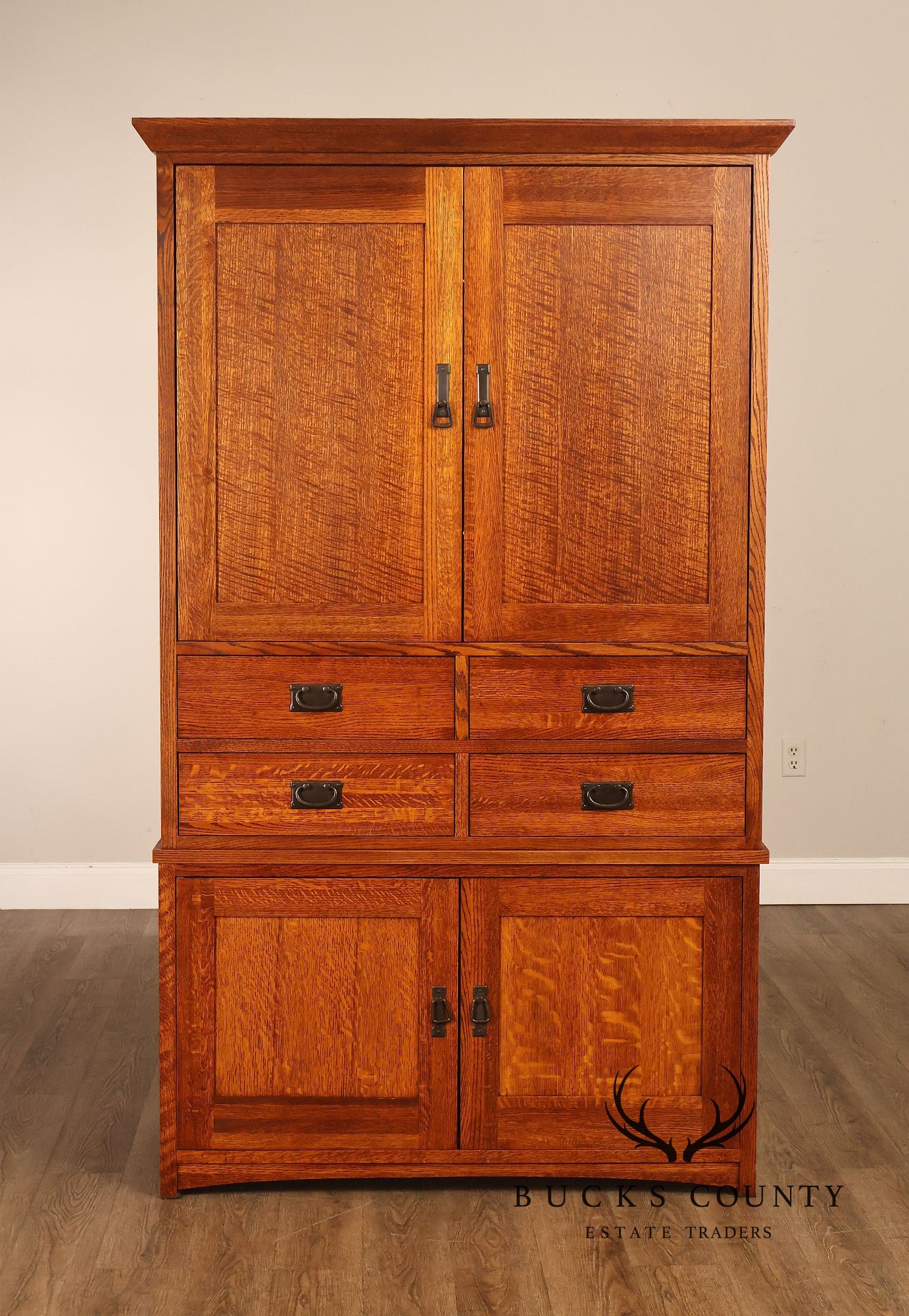 Michaels For Restoration Hardware Arts & Crafts Mission Oak Entertainment Armoire