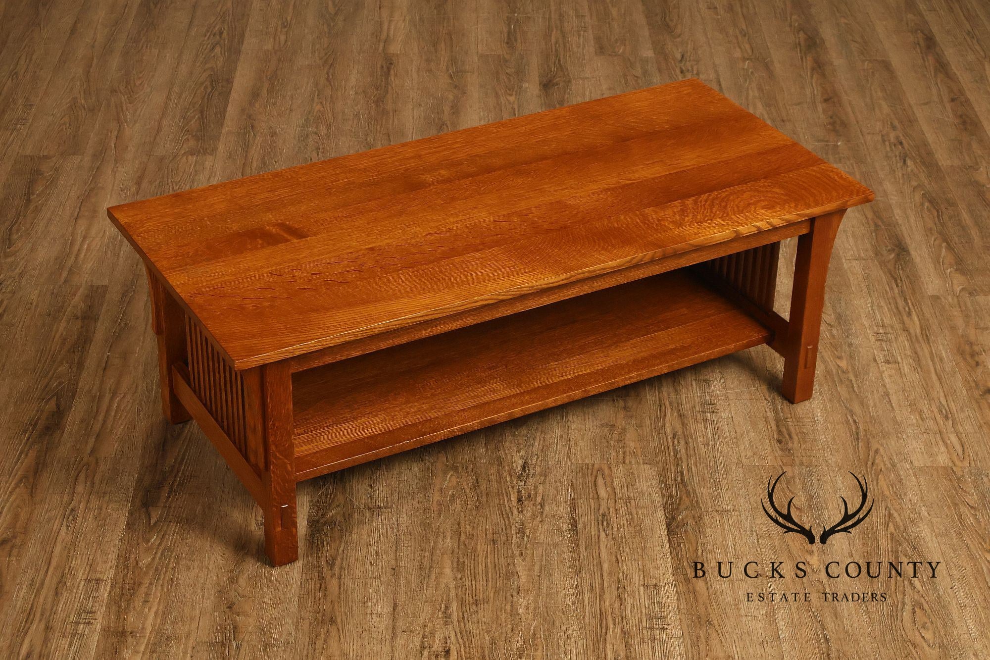 Stickley Mission Collection Oak Spindle Coffee Table