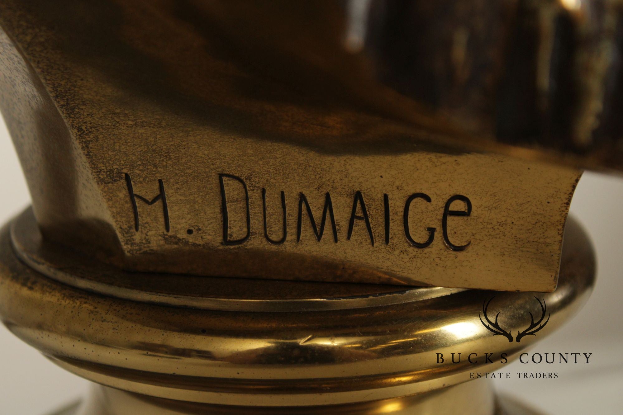 Etienne-Henri Dumaige Gilt Bronze Bust of a Woman