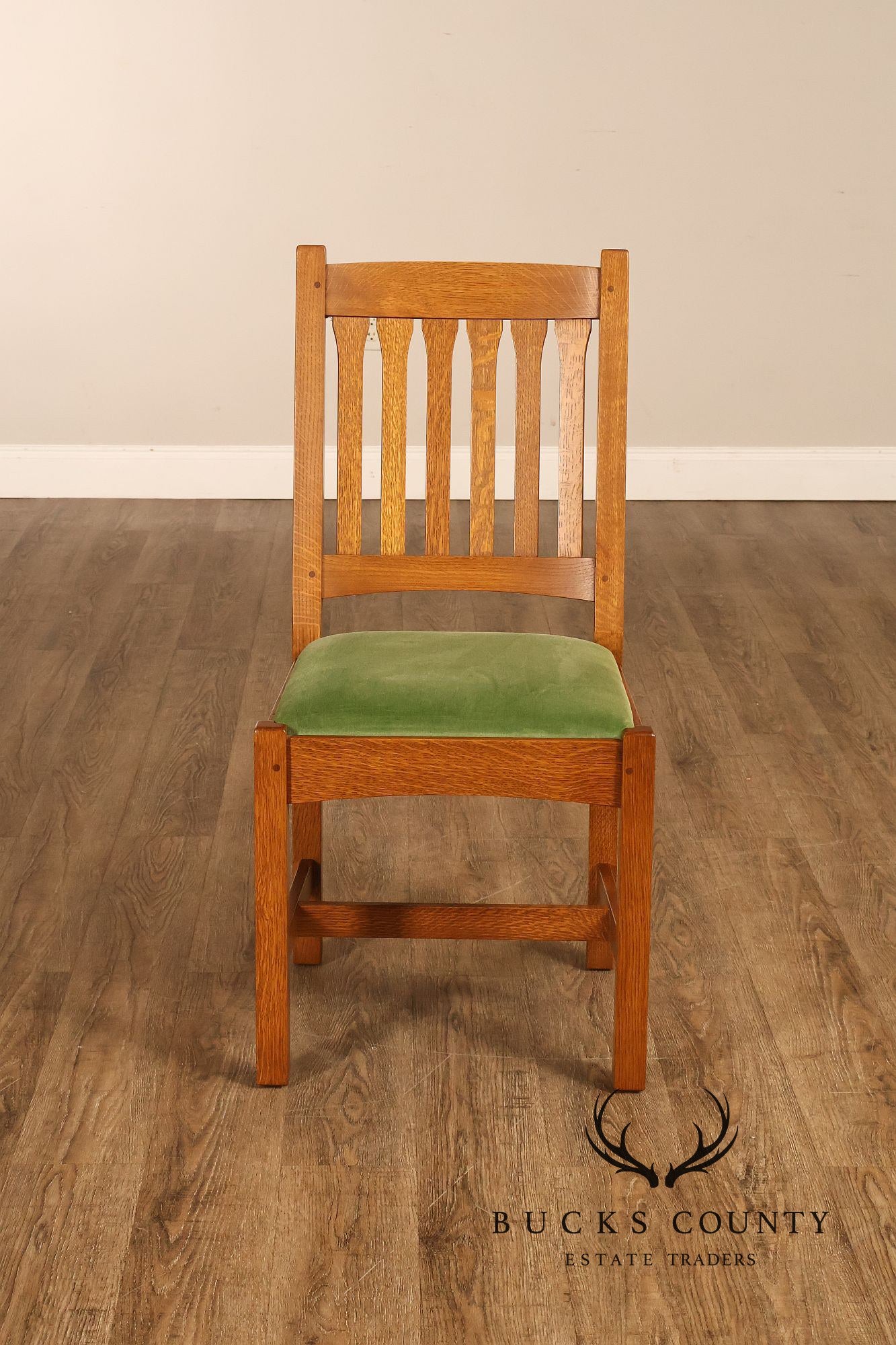 Stickley Mission Collection Set Of 8 Oak Cottage Dining Chairs In 35 Fayetteville Finish