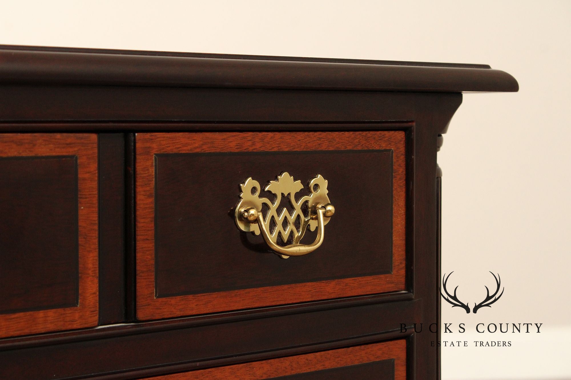 Stickley Georgian Style Inlaid Mahogany Nightstand