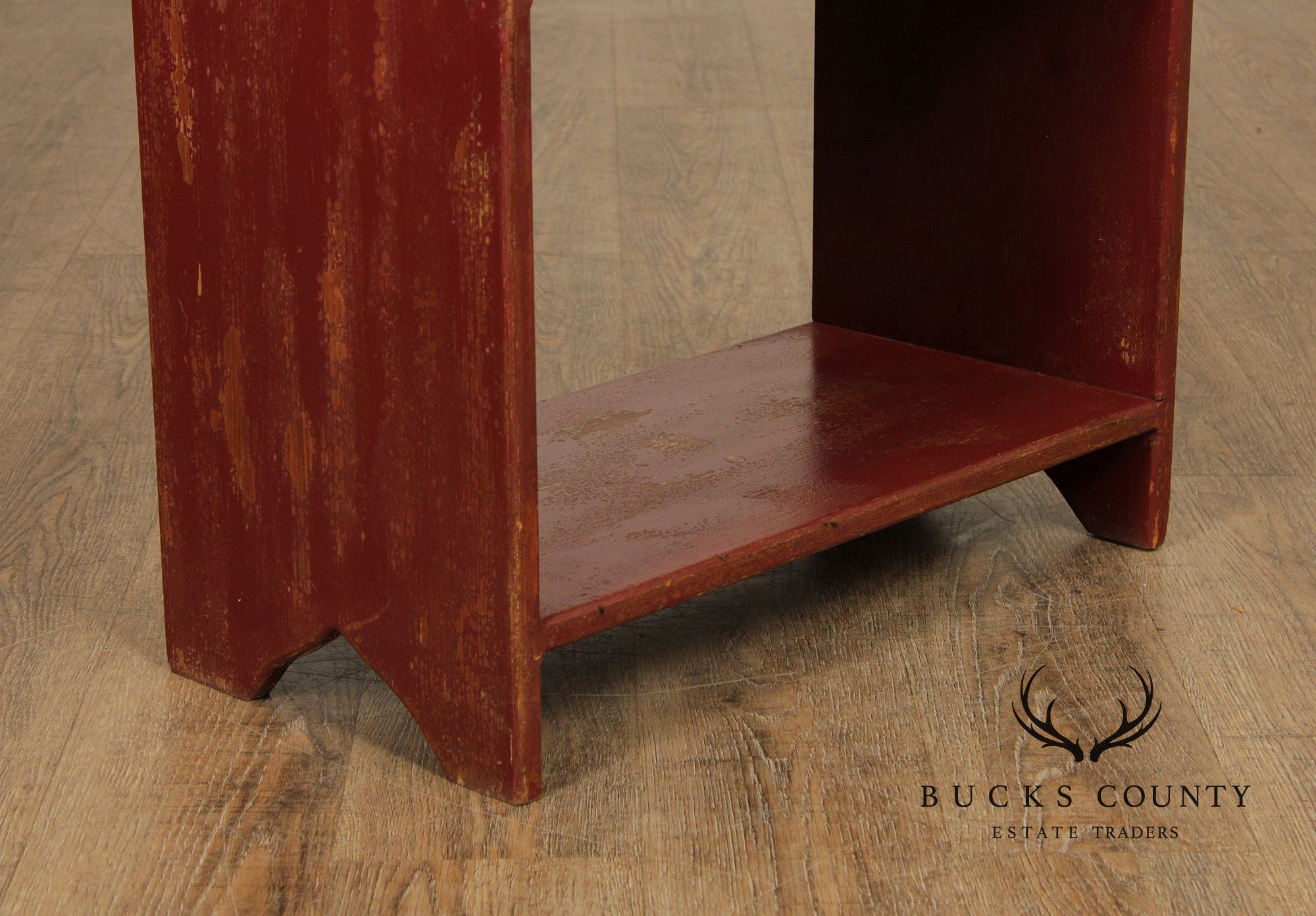 Primitive Painted Three-Tier Display Shelf