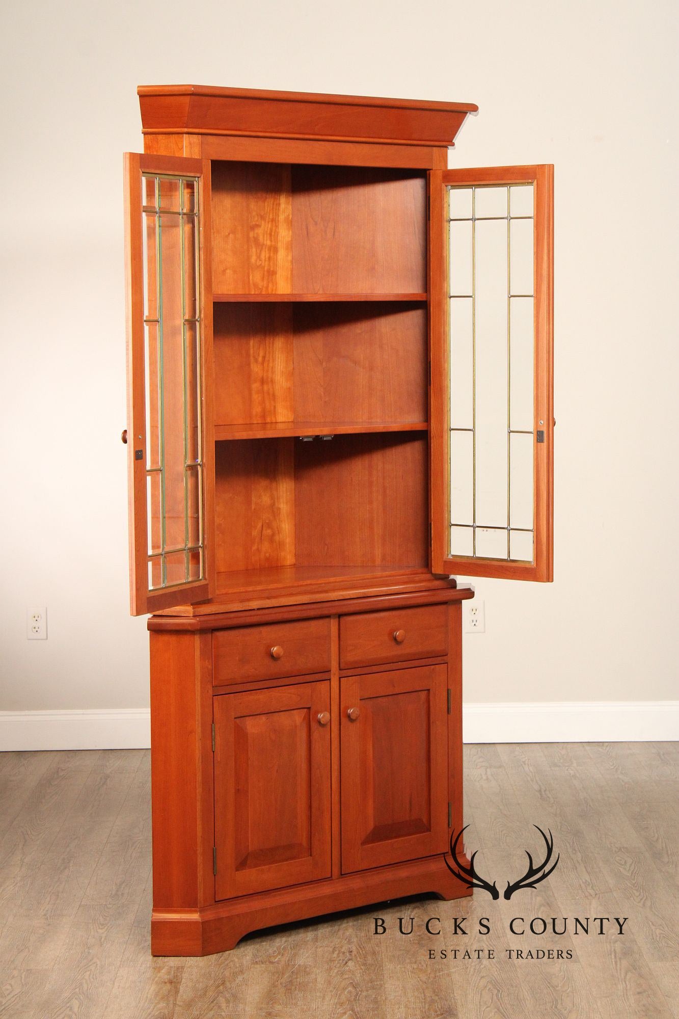 Hunt Country Furniture Cherry Corner Cabinet