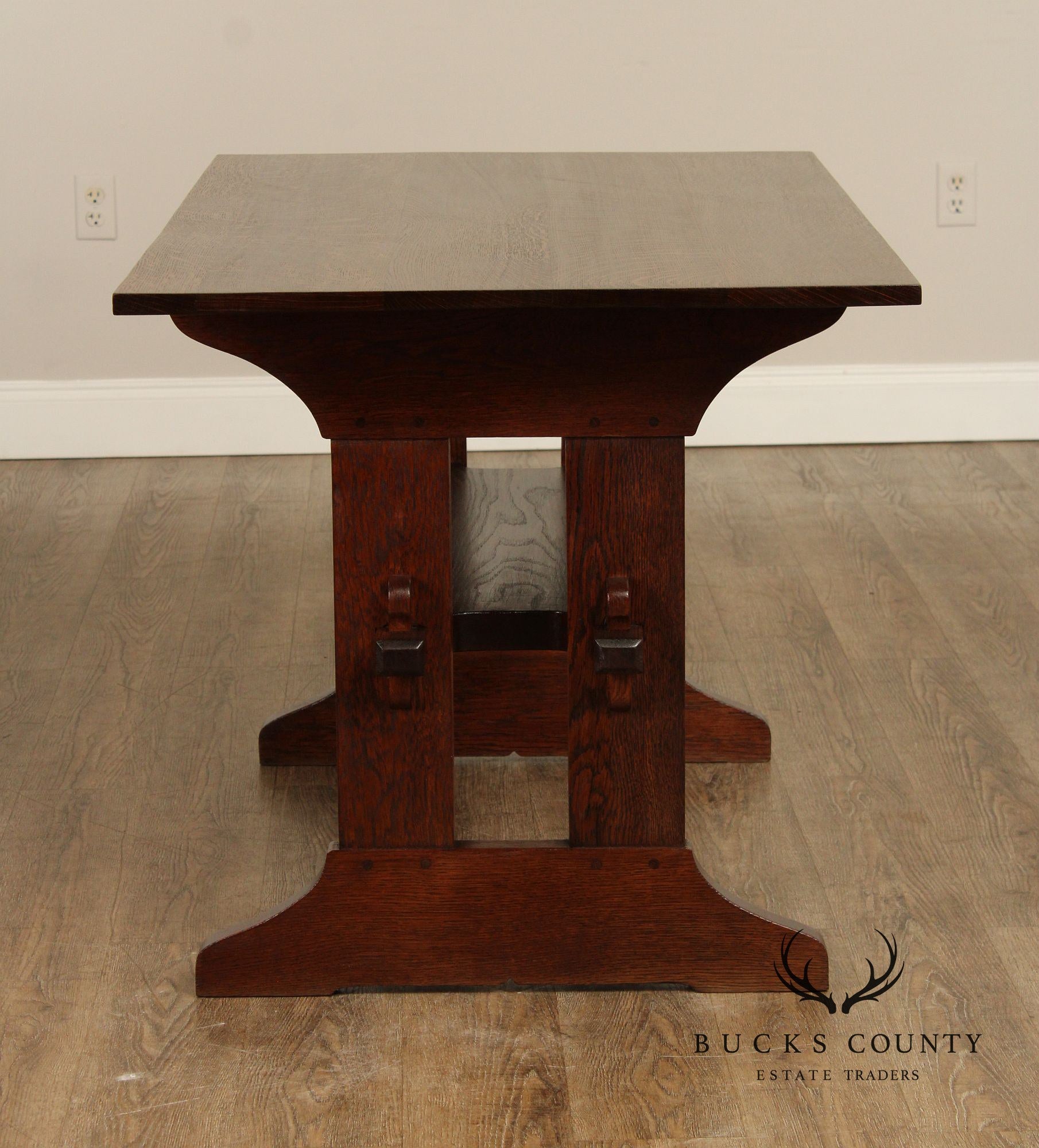 Gustav Stickley Mission Oak Trestle Table