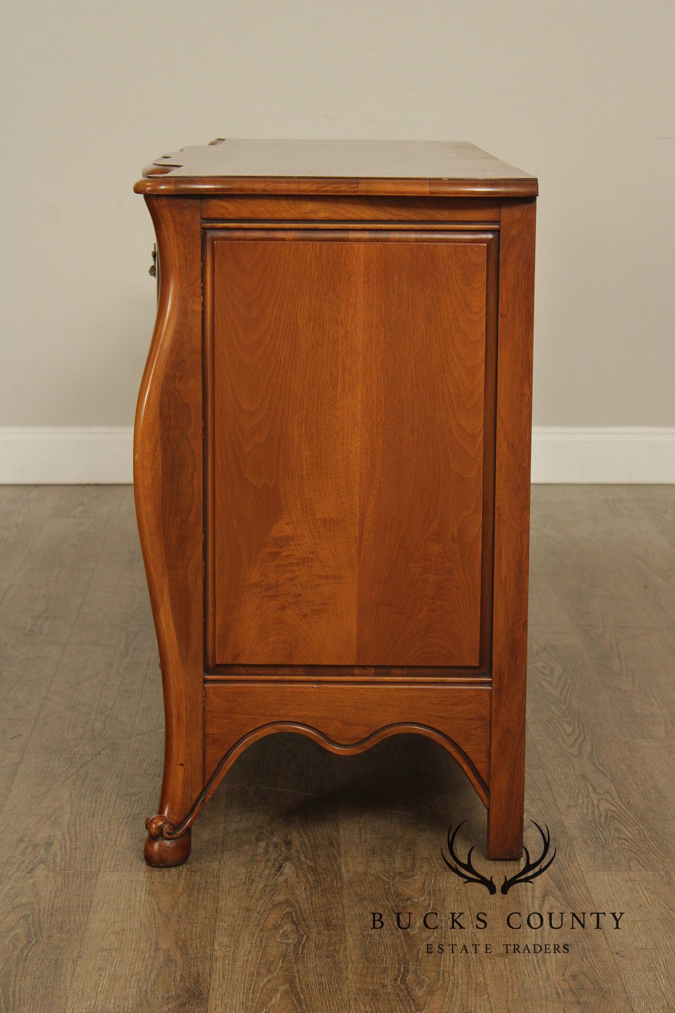Vintage French Provincial Walnut Sideboard Buffet